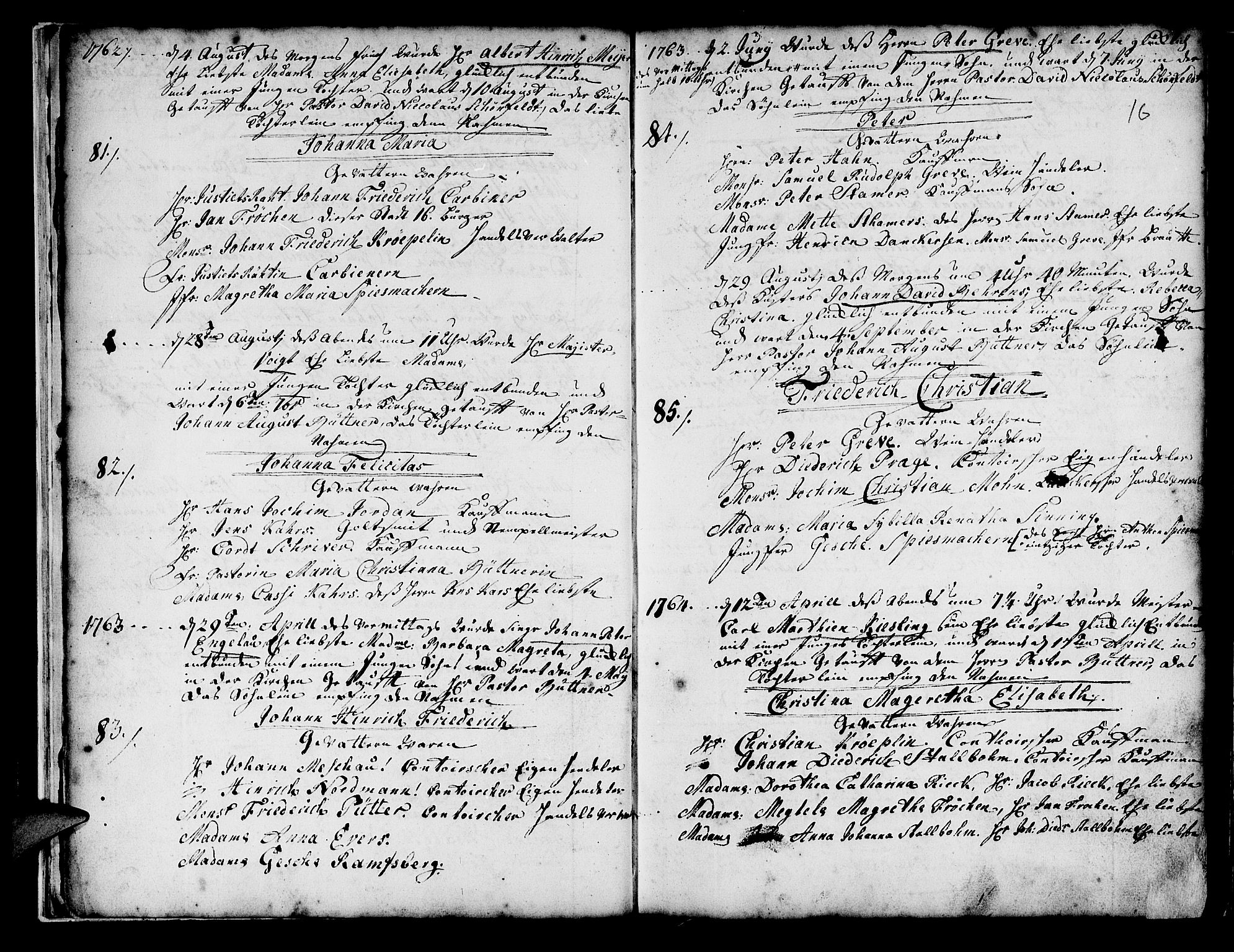 Mariakirken Sokneprestembete, SAB/A-76901/H/Haa/L0001: Parish register (official) no. A 1, 1740-1784, p. 16