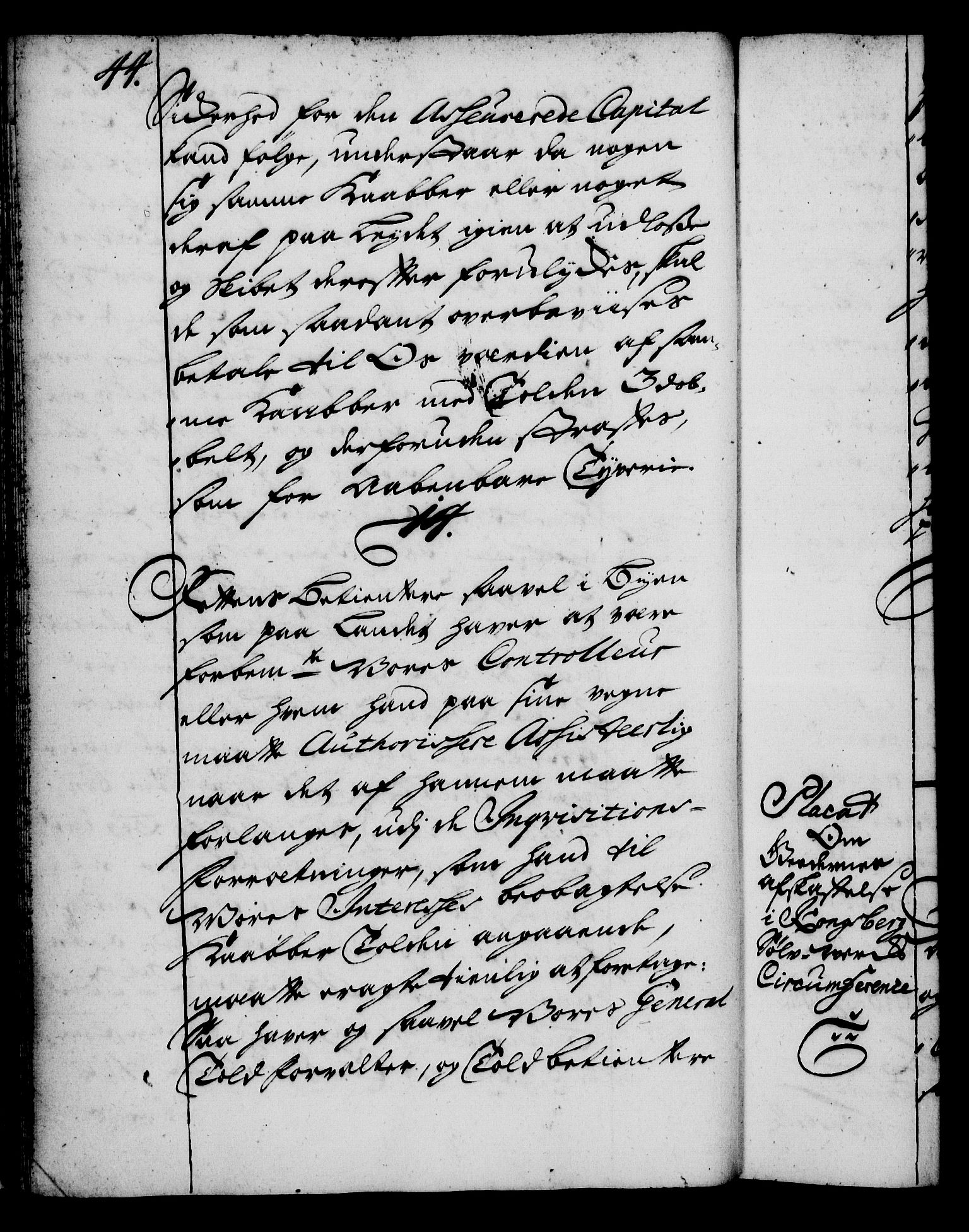 Rentekammeret, Kammerkanselliet, RA/EA-3111/G/Gg/Gga/L0002: Norsk ekspedisjonsprotokoll med register (merket RK 53.2), 1723-1727, p. 44