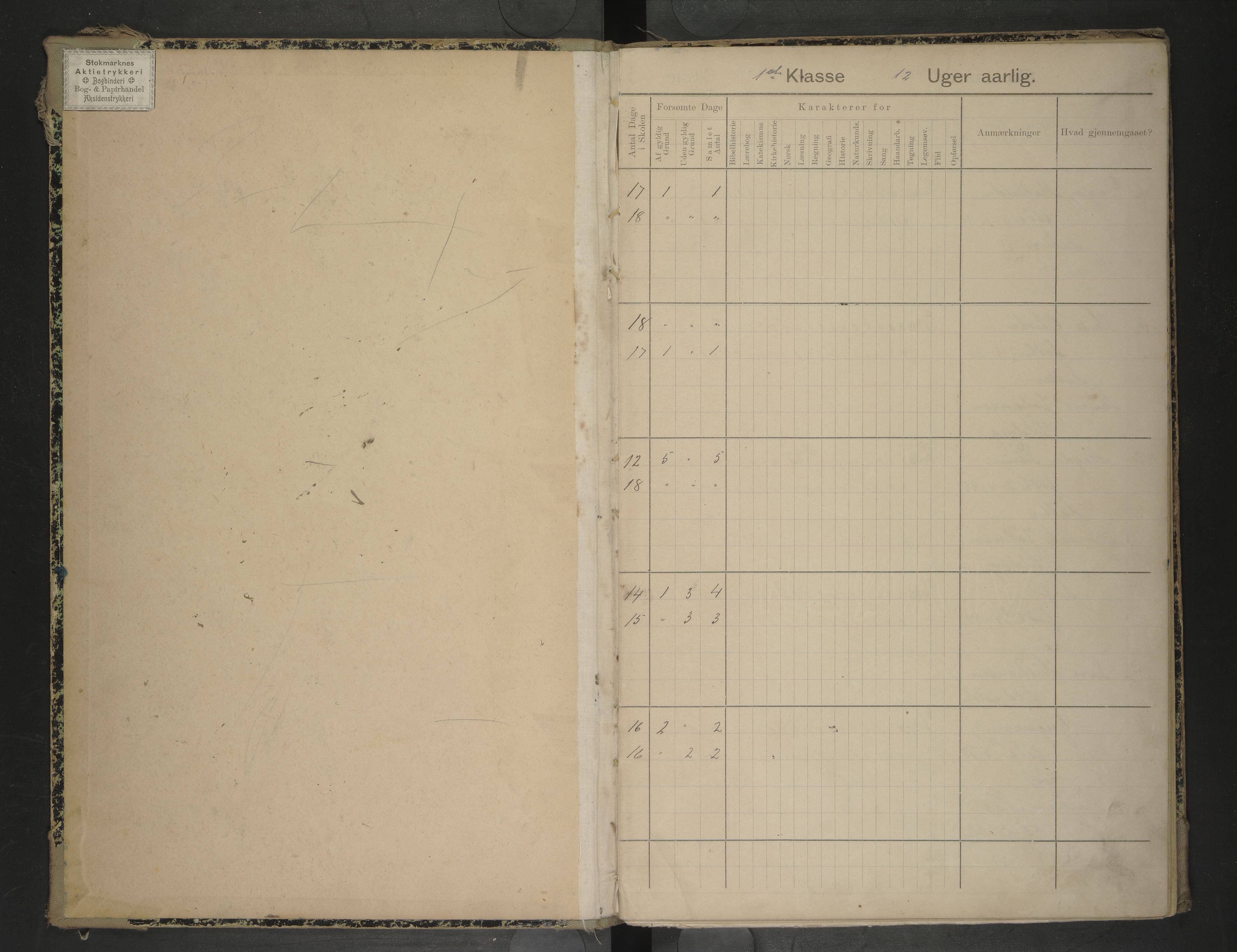 Hadsel kommune. Sildpollen og Breivik skolekrets, AIN/K-18660.510.46/F/L0002: Skoleprotokoll for Eidsfjord: Sildpollen og Breivik, 1905-1922