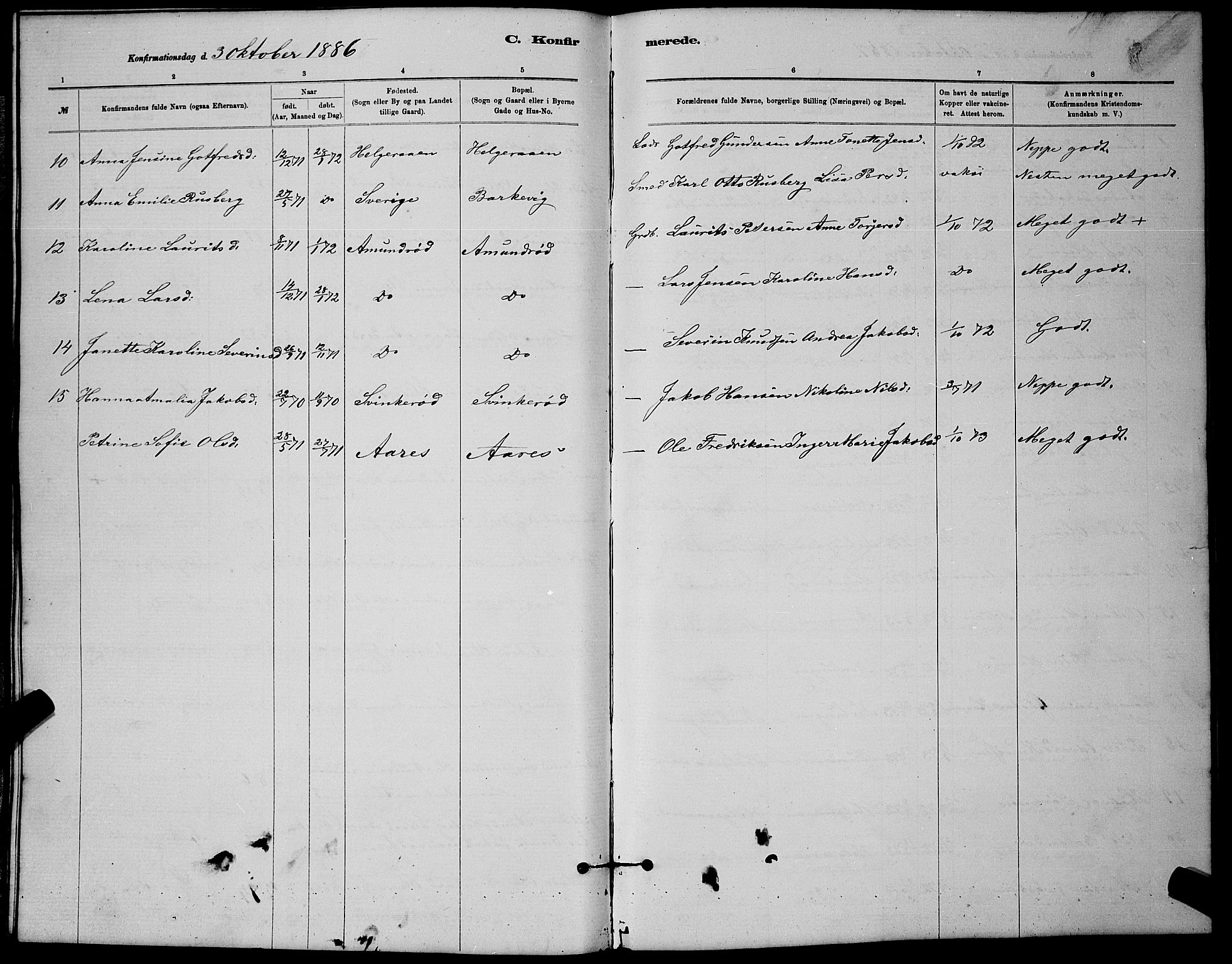 Brunlanes kirkebøker, AV/SAKO-A-342/G/Gb/L0002: Parish register (copy) no. II 2, 1878-1902