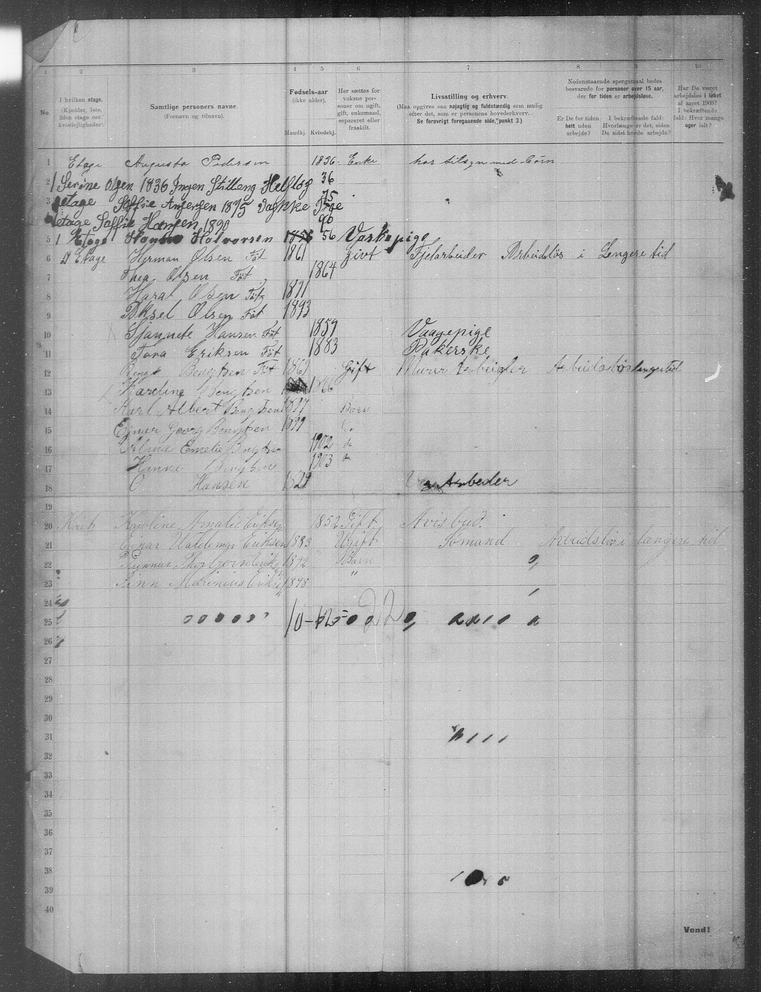 OBA, Municipal Census 1903 for Kristiania, 1903, p. 24840