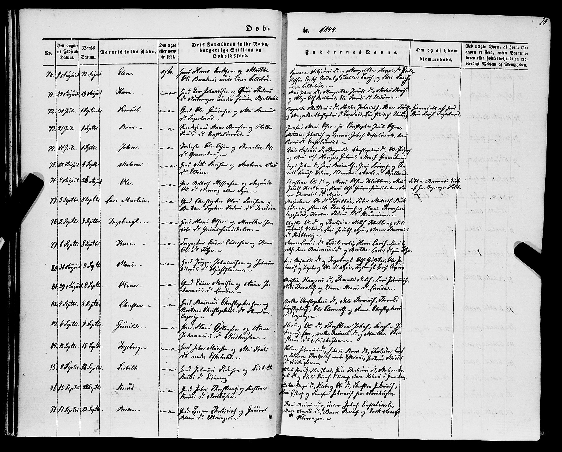 Stord sokneprestembete, SAB/A-78201/H/Haa: Parish register (official) no. A 7, 1841-1861, p. 28