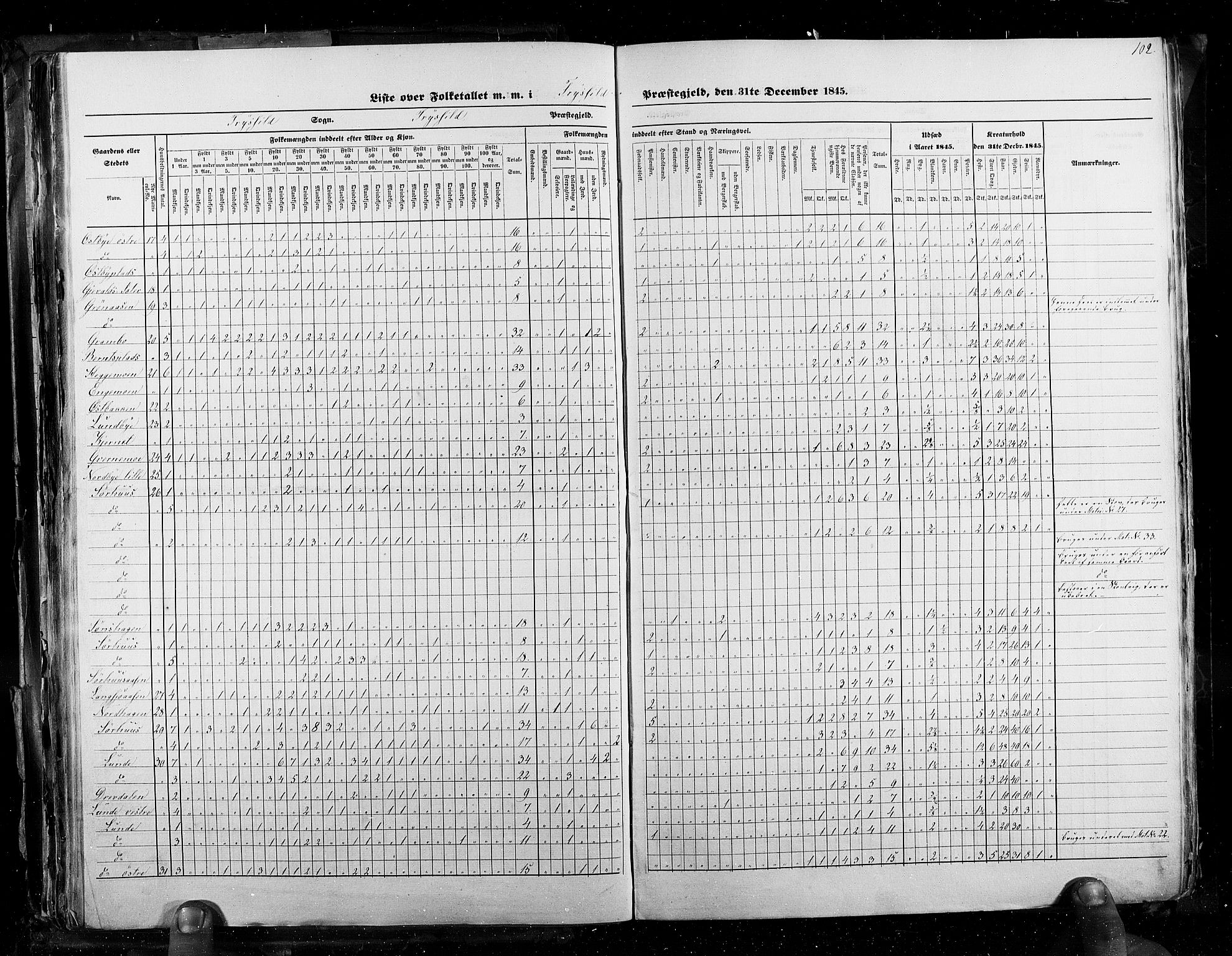 RA, Census 1845, vol. 3: Hedemarken amt og Kristians amt, 1845, p. 102