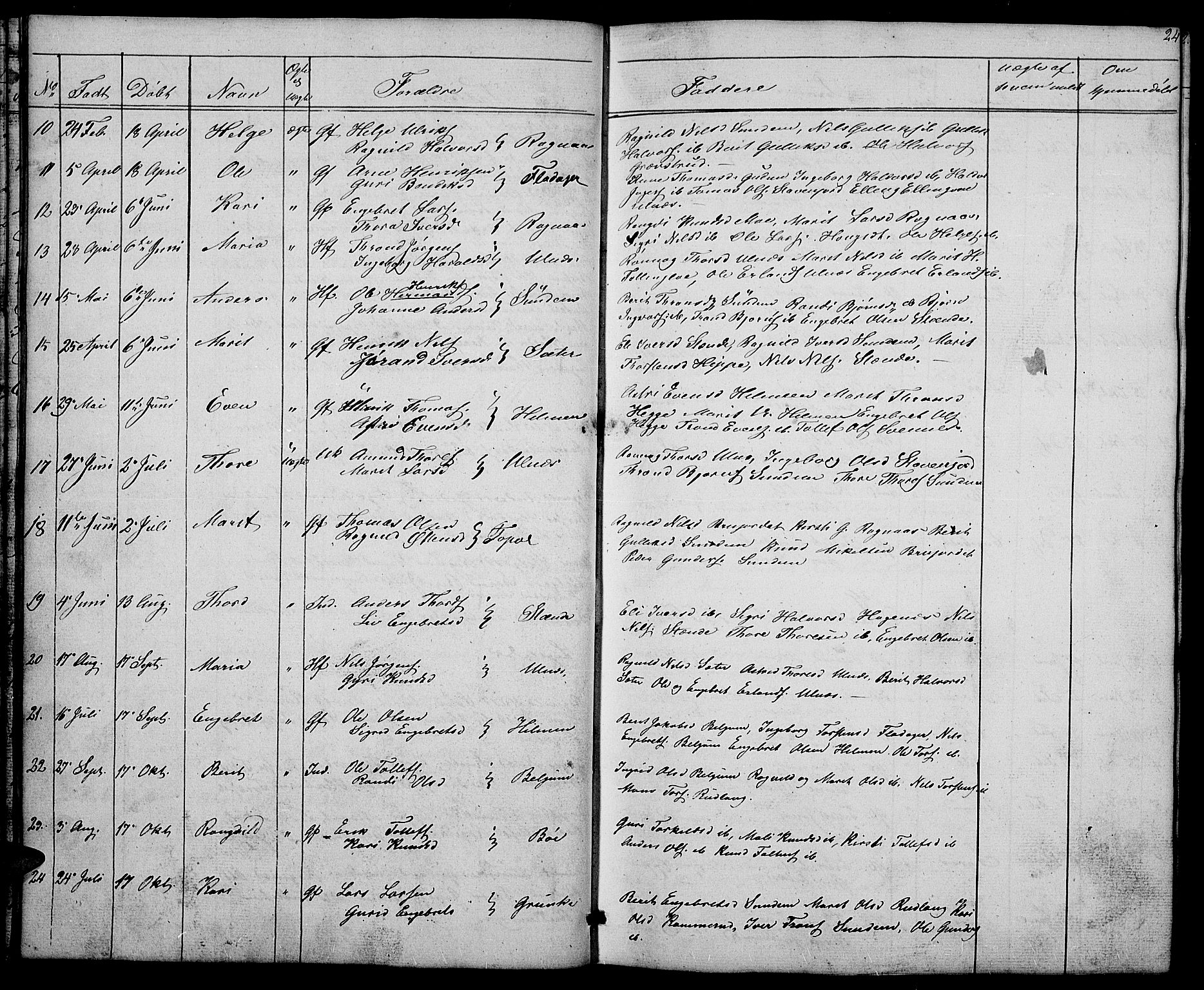 Nord-Aurdal prestekontor, SAH/PREST-132/H/Ha/Hab/L0004: Parish register (copy) no. 4, 1842-1882, p. 24