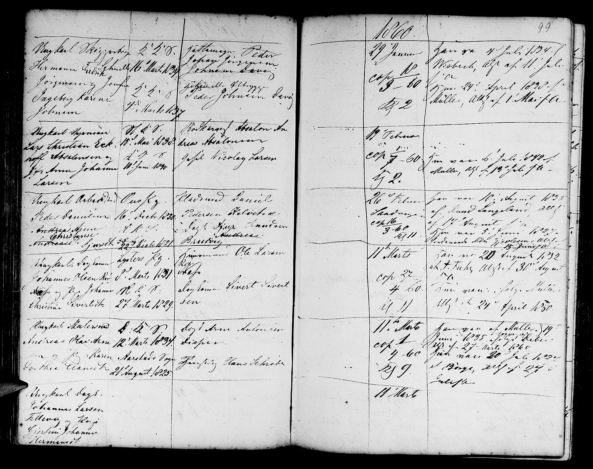 Korskirken sokneprestembete, SAB/A-76101/H/Haa/L0009: Parish register (official) no. A 9, 1743-1861, p. 99