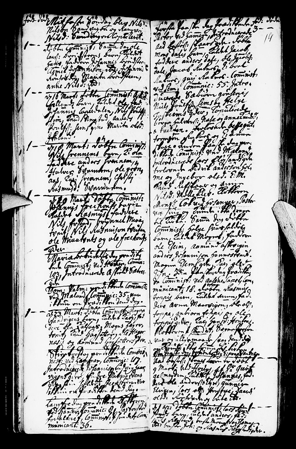 Hamre sokneprestembete, SAB/A-75501/H/Ha/Haa/Haaa/L0004: Parish register (official) no. A 4, 1727-1733, p. 19
