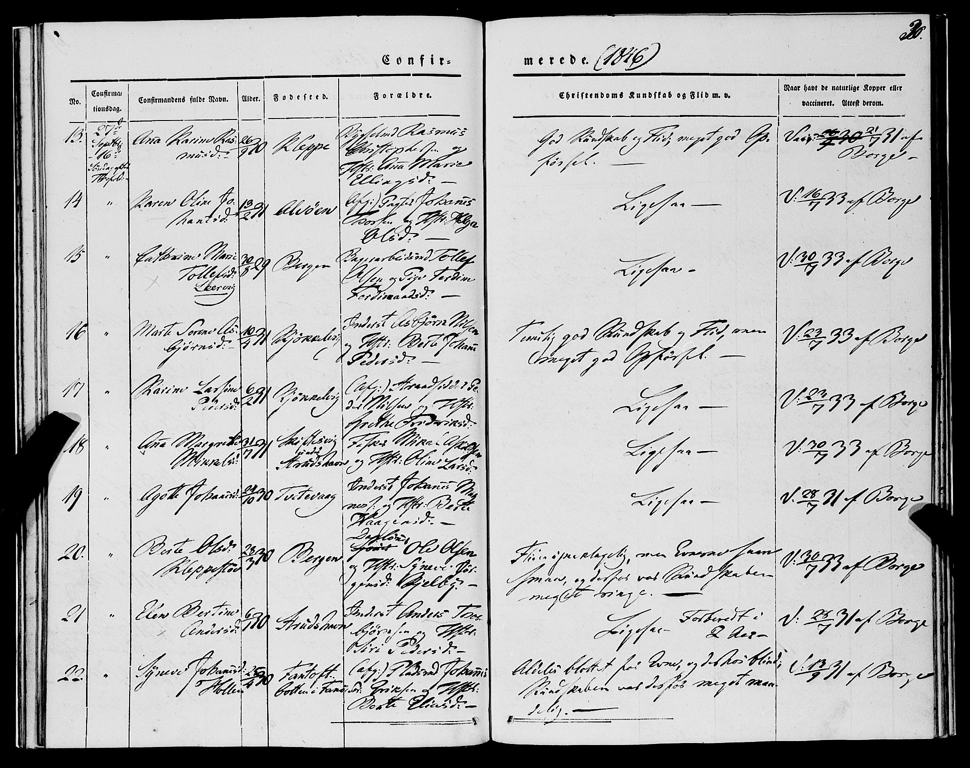 Askøy Sokneprestembete, SAB/A-74101/H/Ha/Haa/Haaa/L0010: Parish register (official) no. A 10, 1845-1854, p. 30