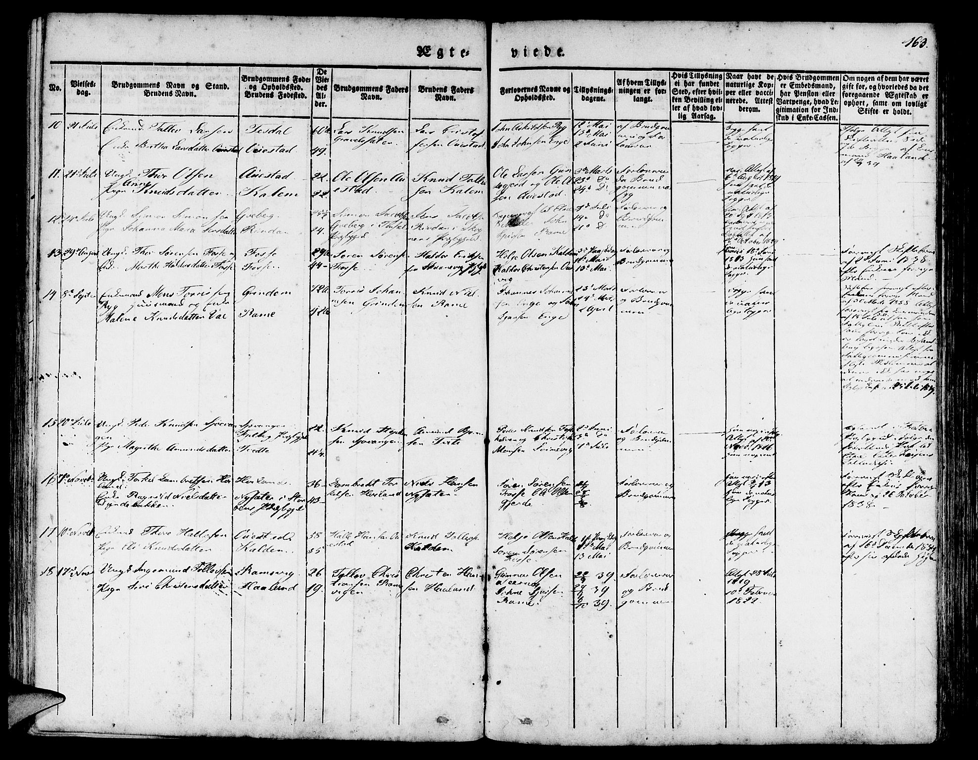 Etne sokneprestembete, AV/SAB-A-75001/H/Haa: Parish register (official) no. A 7, 1831-1847, p. 163