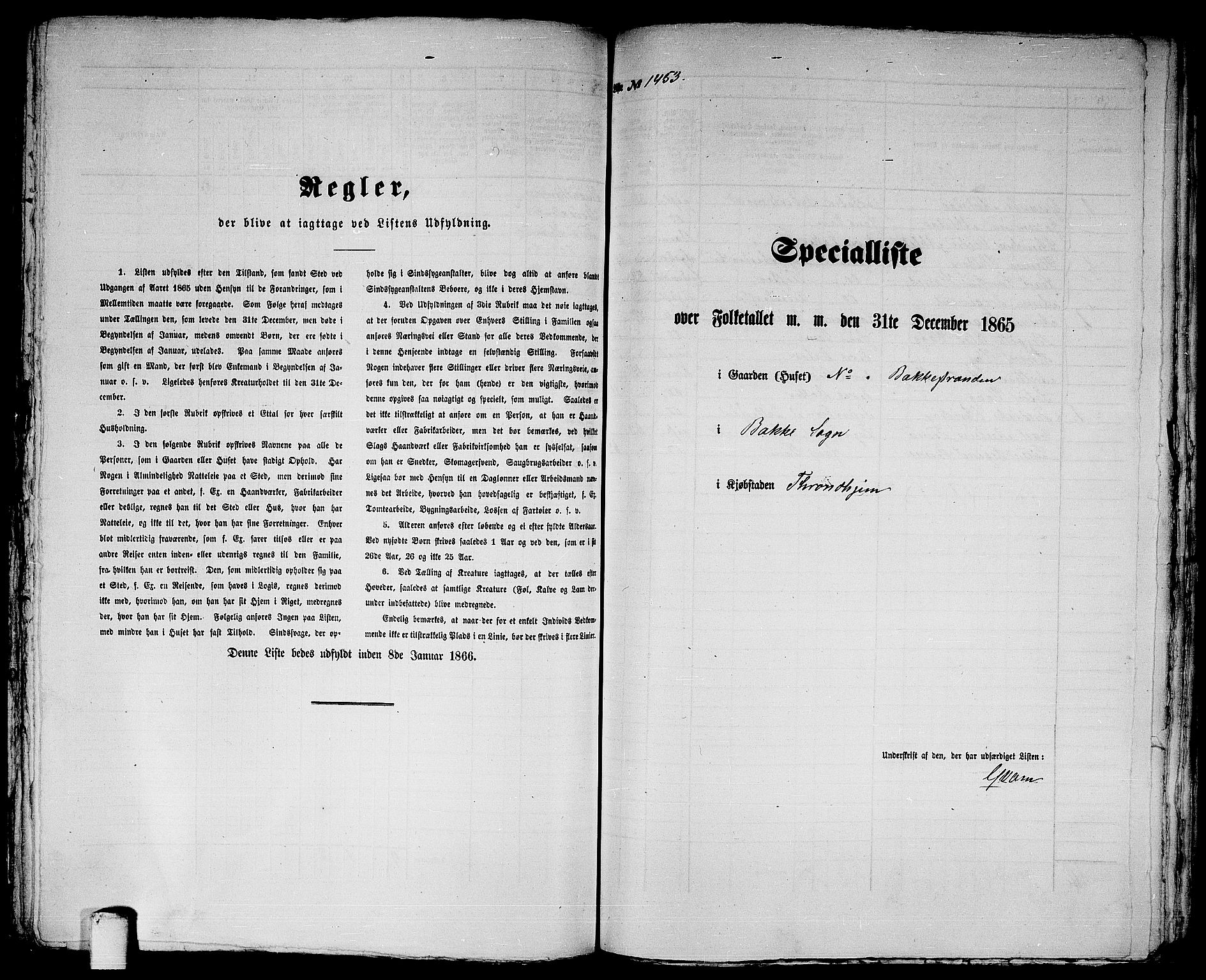 RA, 1865 census for Trondheim, 1865, p. 3006