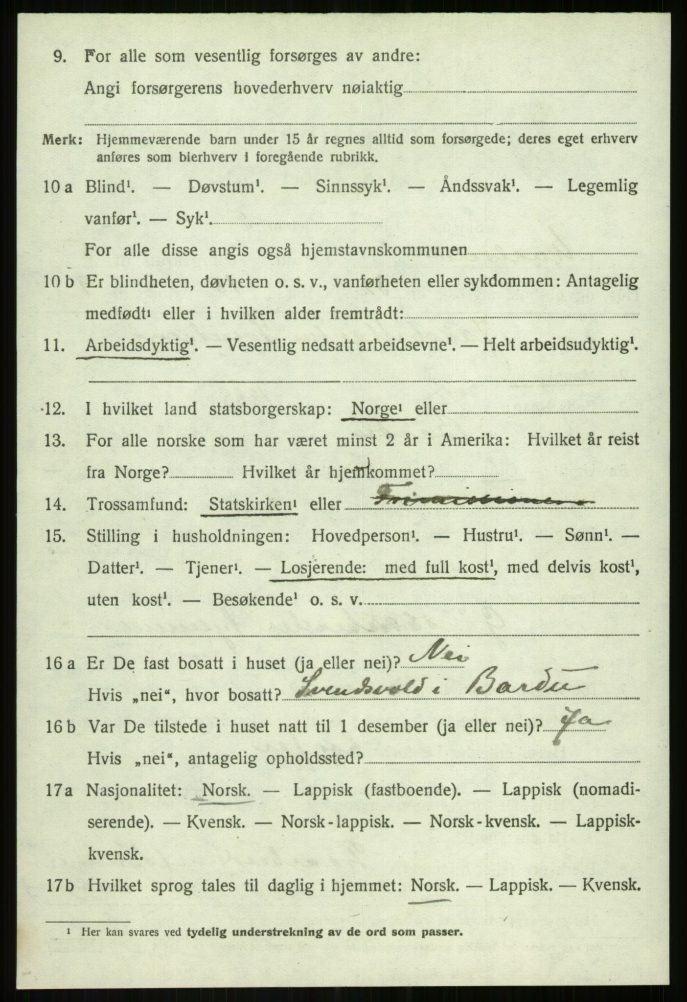 SATØ, 1920 census for Målselv, 1920, p. 3606