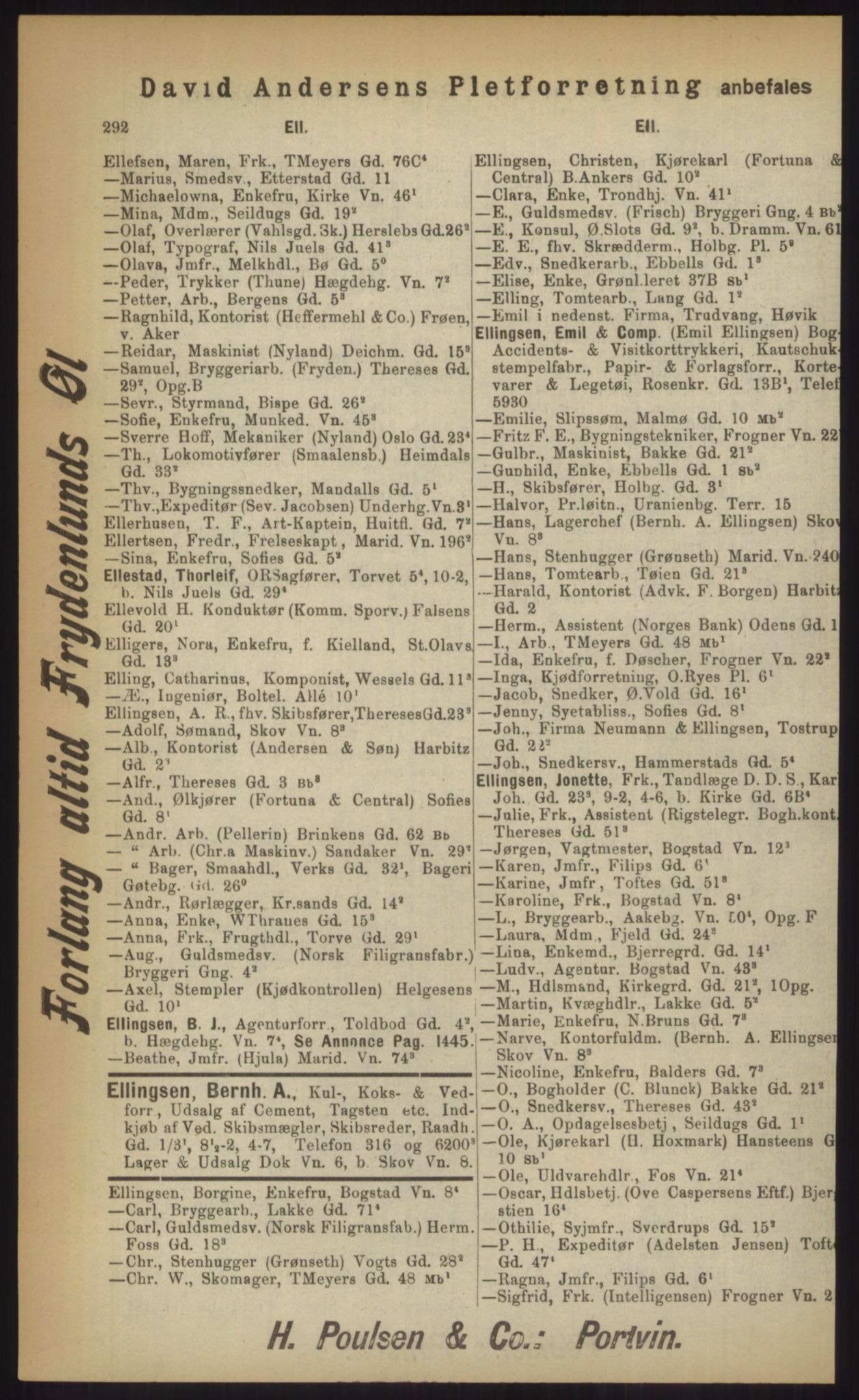 Kristiania/Oslo adressebok, PUBL/-, 1903, p. 292