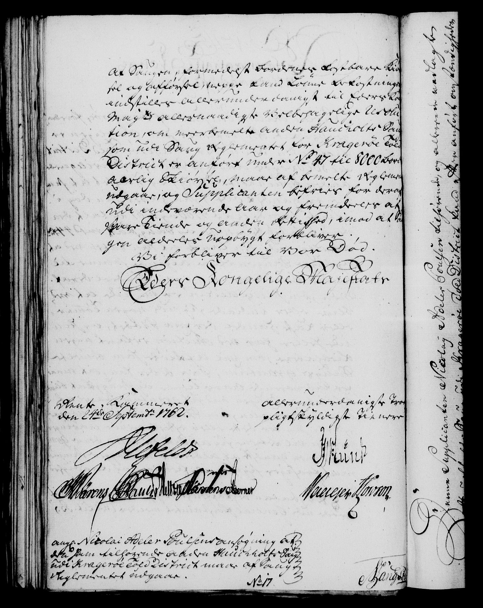 Rentekammeret, Kammerkanselliet, AV/RA-EA-3111/G/Gf/Gfa/L0044: Norsk relasjons- og resolusjonsprotokoll (merket RK 52.44), 1762, p. 436