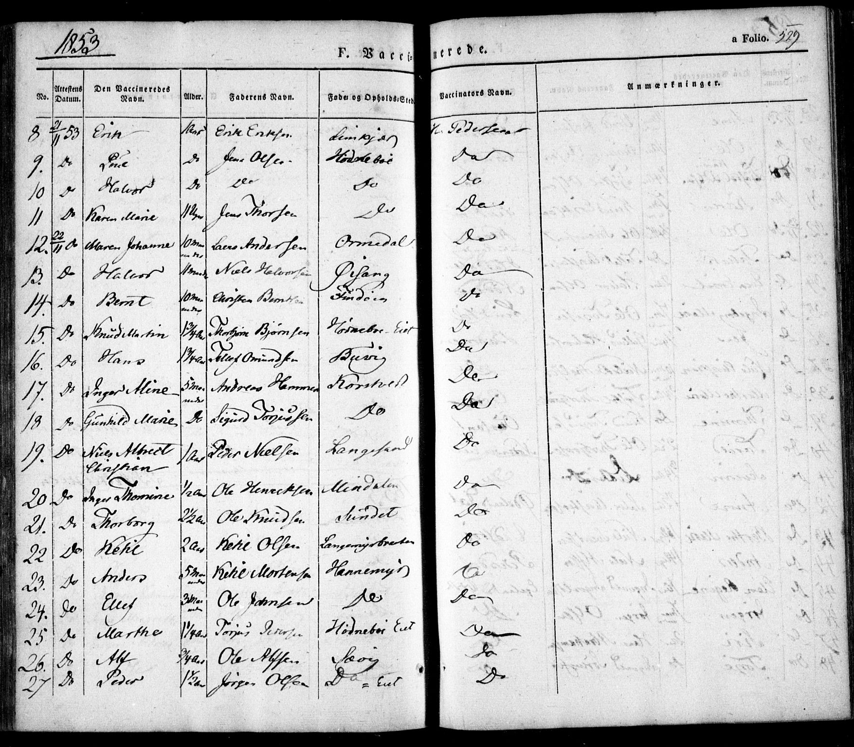 Søndeled sokneprestkontor, AV/SAK-1111-0038/F/Fa/L0002: Parish register (official) no. A 2, 1839-1860, p. 529