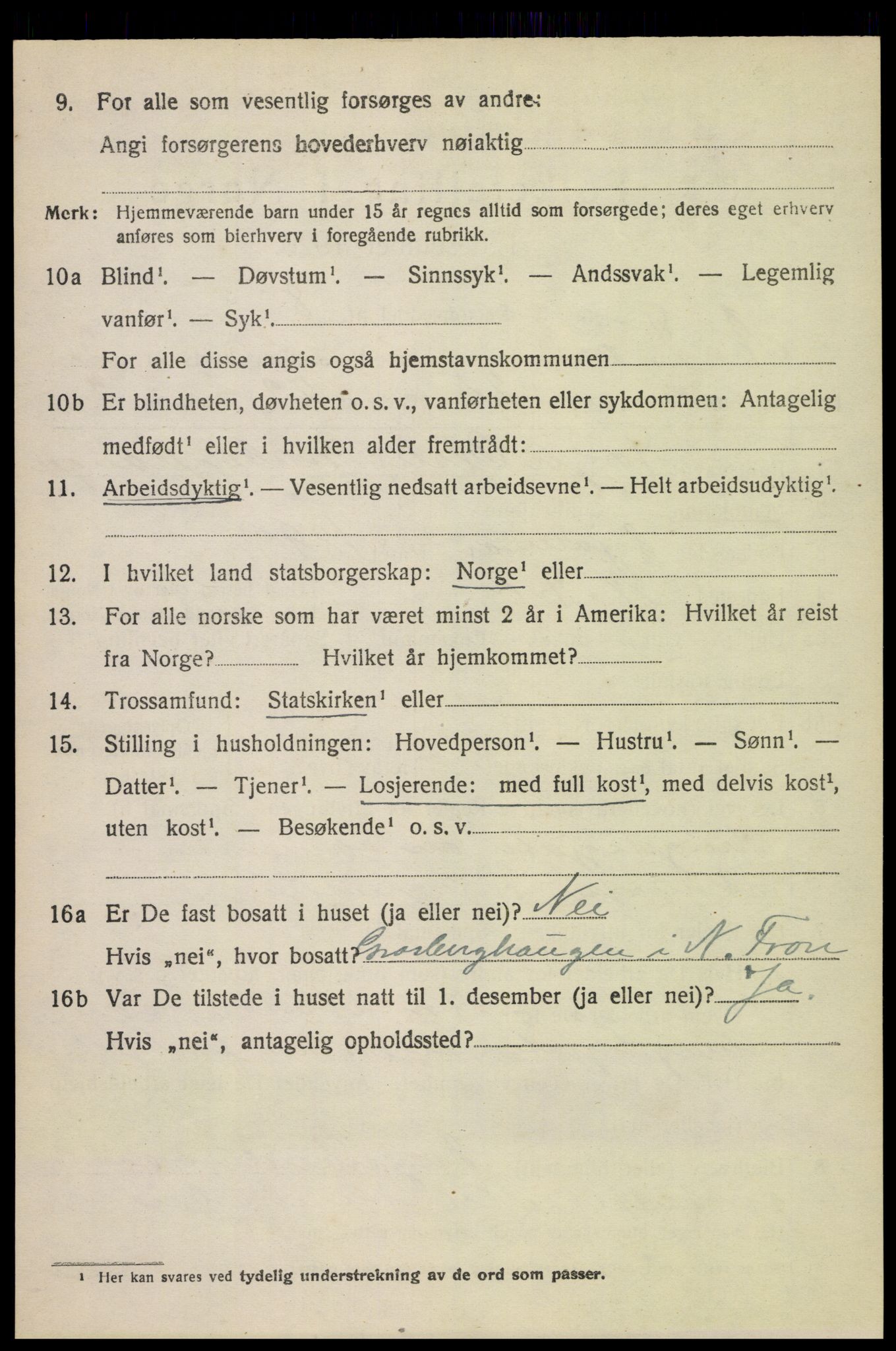 SAH, 1920 census for Nord-Fron, 1920, p. 3413