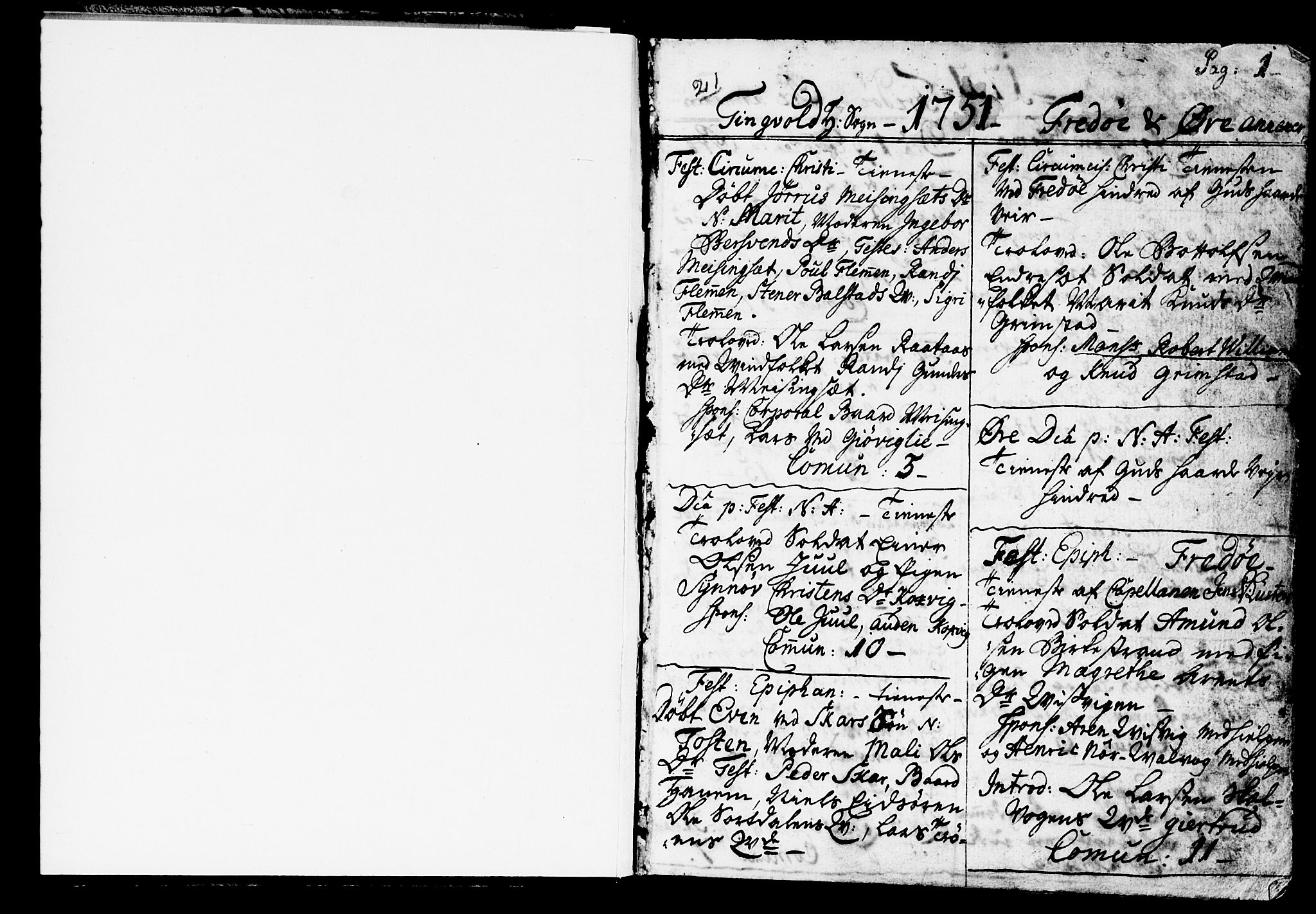 Ministerialprotokoller, klokkerbøker og fødselsregistre - Møre og Romsdal, SAT/A-1454/586/L0979: Parish register (official) no. 586A05, 1751-1776, p. 0-1