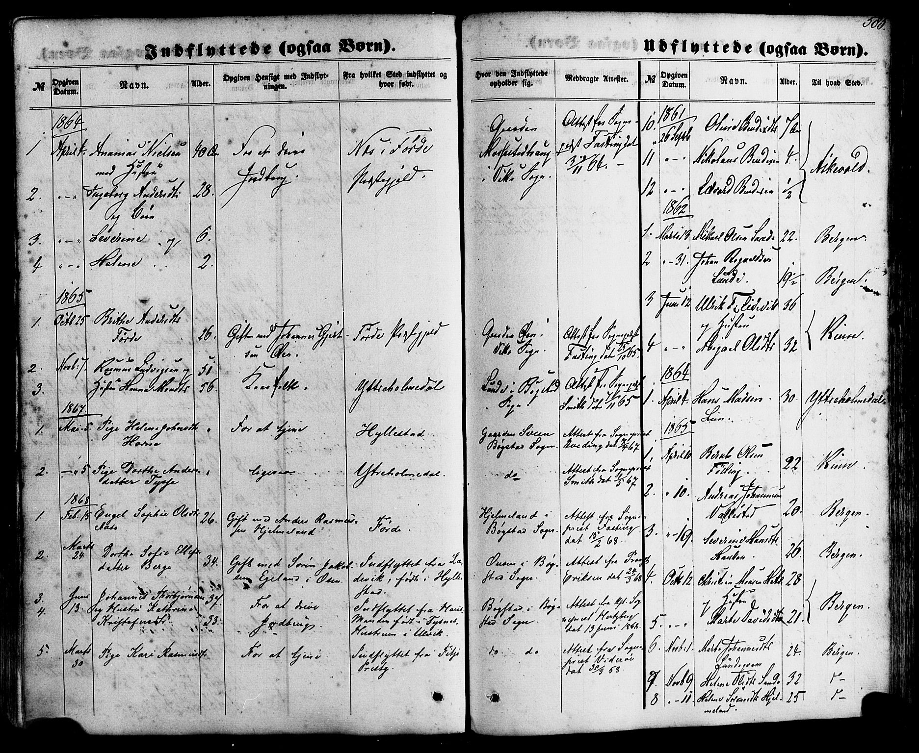 Gaular sokneprestembete, SAB/A-80001/H/Haa: Parish register (official) no. A 5, 1860-1881, p. 585