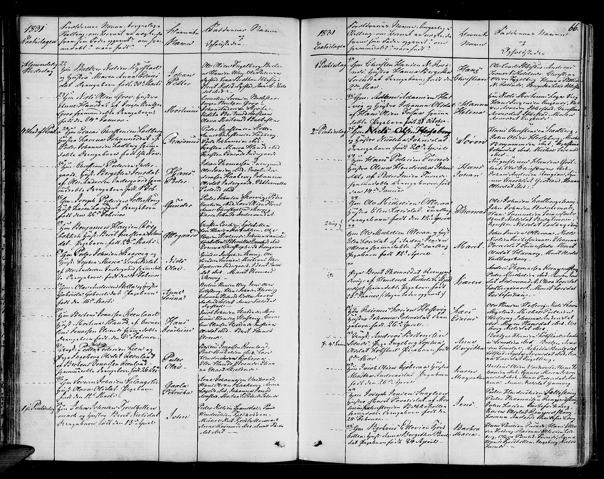 Ibestad sokneprestembete, SATØ/S-0077/H/Ha/Haa/L0005kirke: Parish register (official) no. 5, 1825-1836, p. 66