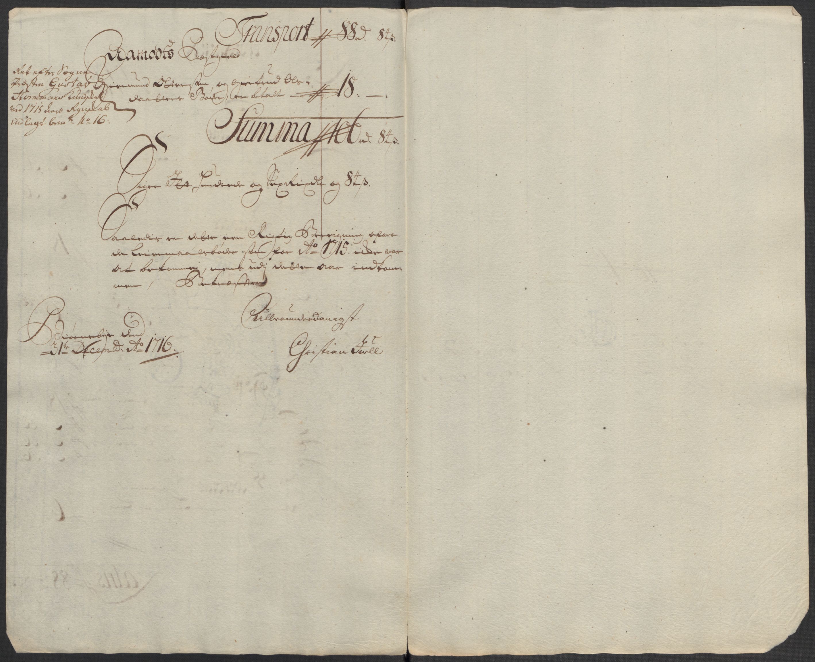 Rentekammeret inntil 1814, Reviderte regnskaper, Fogderegnskap, RA/EA-4092/R13/L0855: Fogderegnskap Solør, Odal og Østerdal, 1716, p. 259