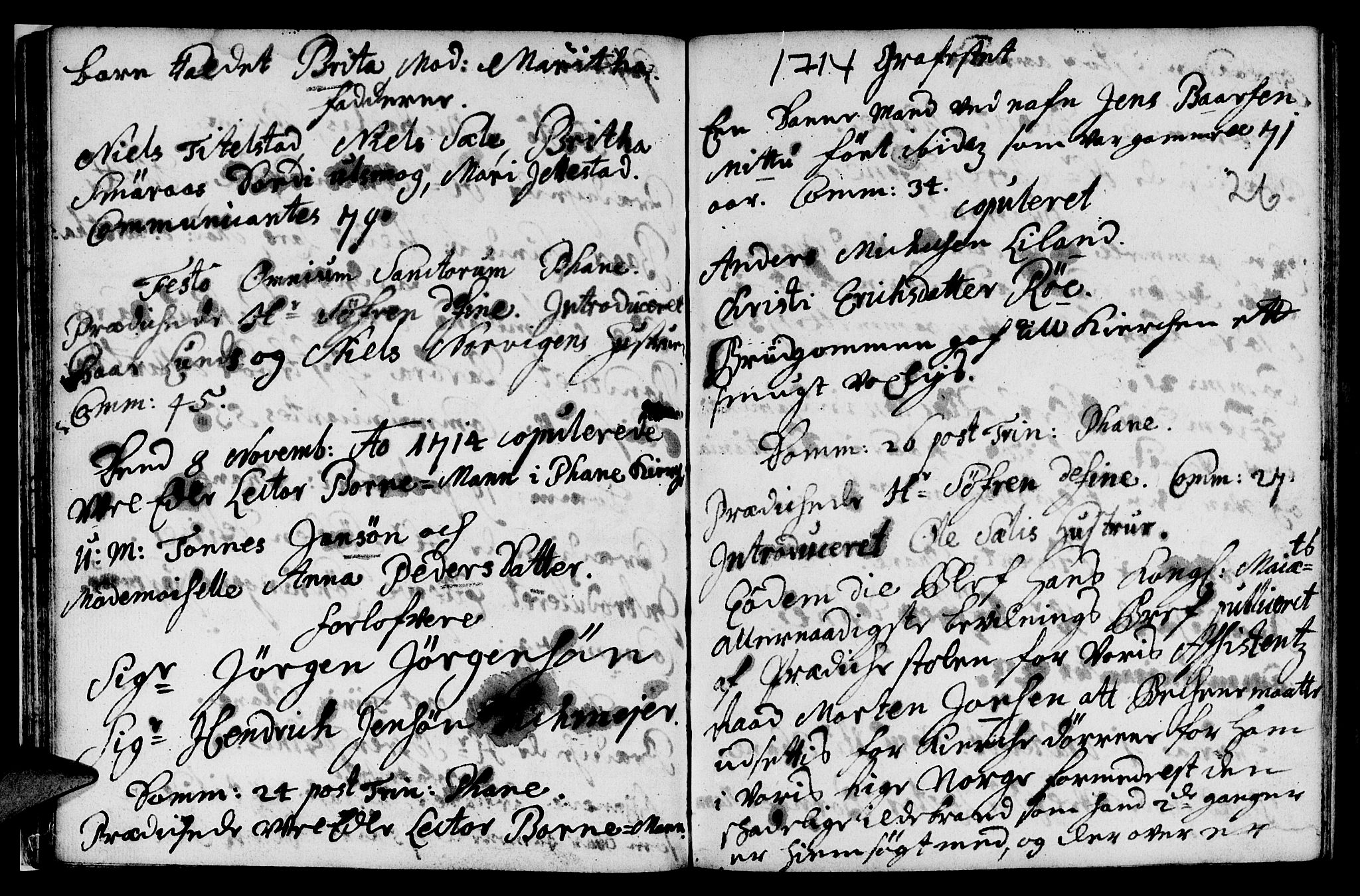 Fana Sokneprestembete, AV/SAB-A-75101/H/Haa/Haaa/L0001: Parish register (official) no. A 1, 1712-1719, p. 26