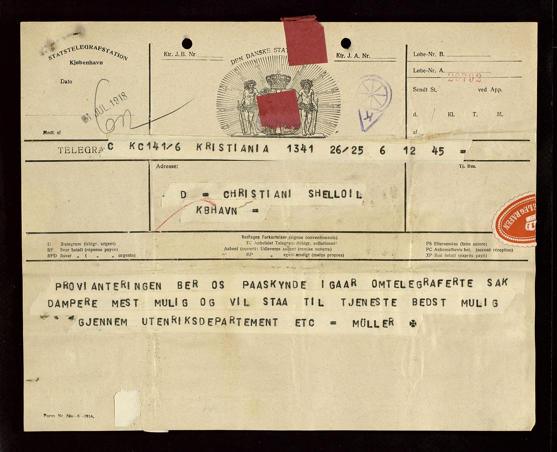 Pa 1521 - A/S Norske Shell, AV/SAST-A-101915/E/Ea/Eaa/L0004: Sjefskorrespondanse, 1918, p. 28