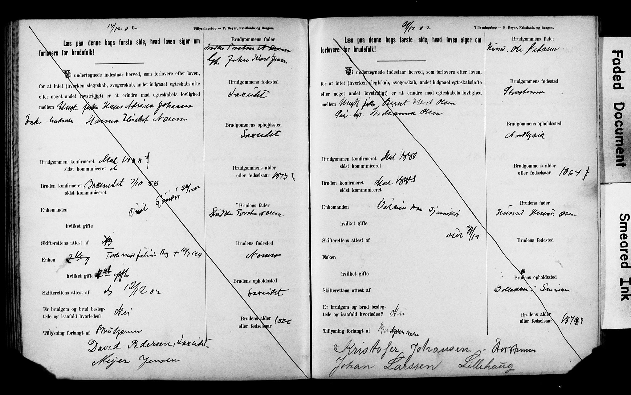 Balsfjord sokneprestembete, AV/SATØ-S-1303/H/Hd/L0031: Banns register no. 31, 1897-1906