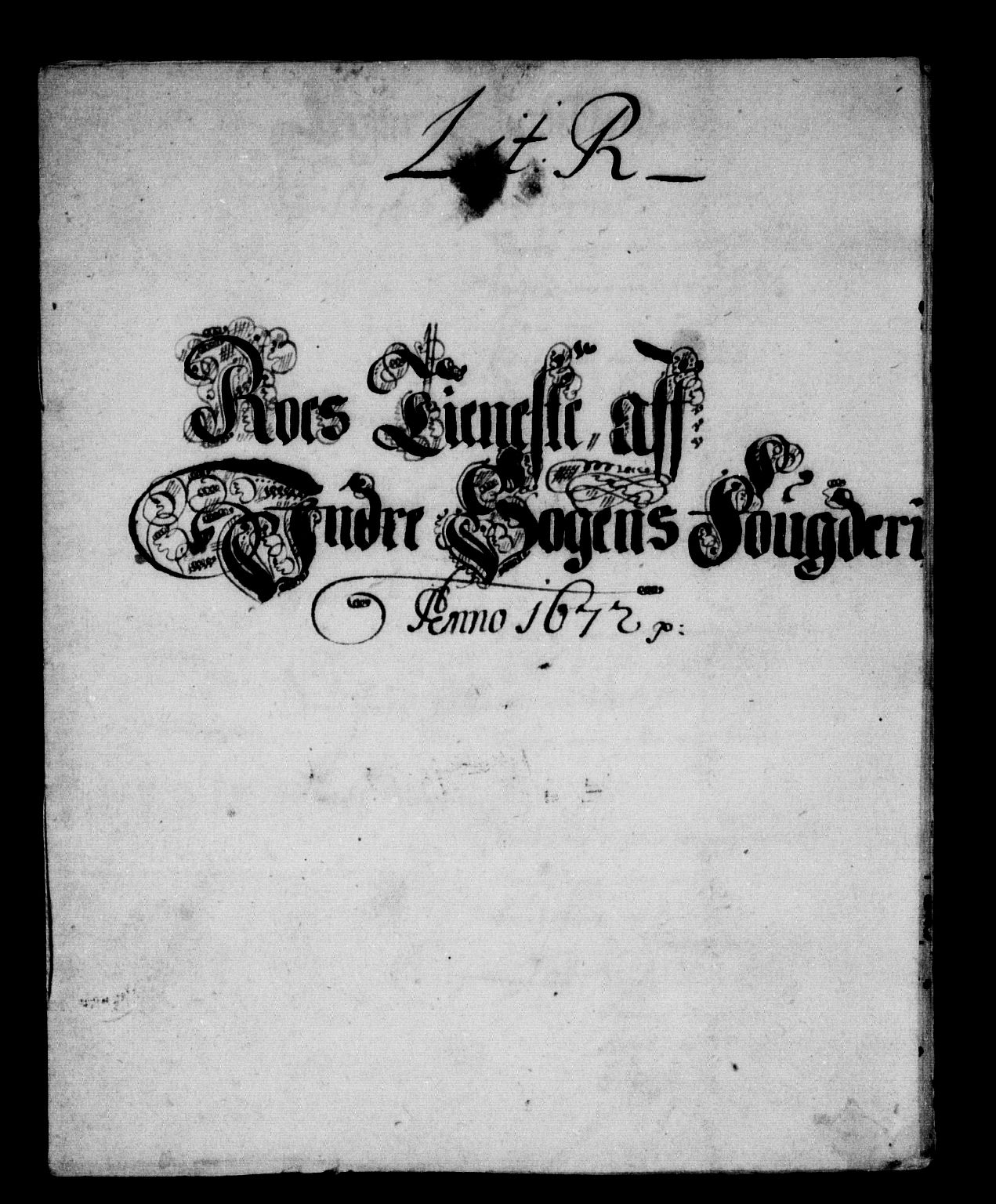 Rentekammeret inntil 1814, Reviderte regnskaper, Stiftamtstueregnskaper, Bergen stiftamt, RA/EA-6043/R/Rc/L0035: Bergen stiftamt, 1672