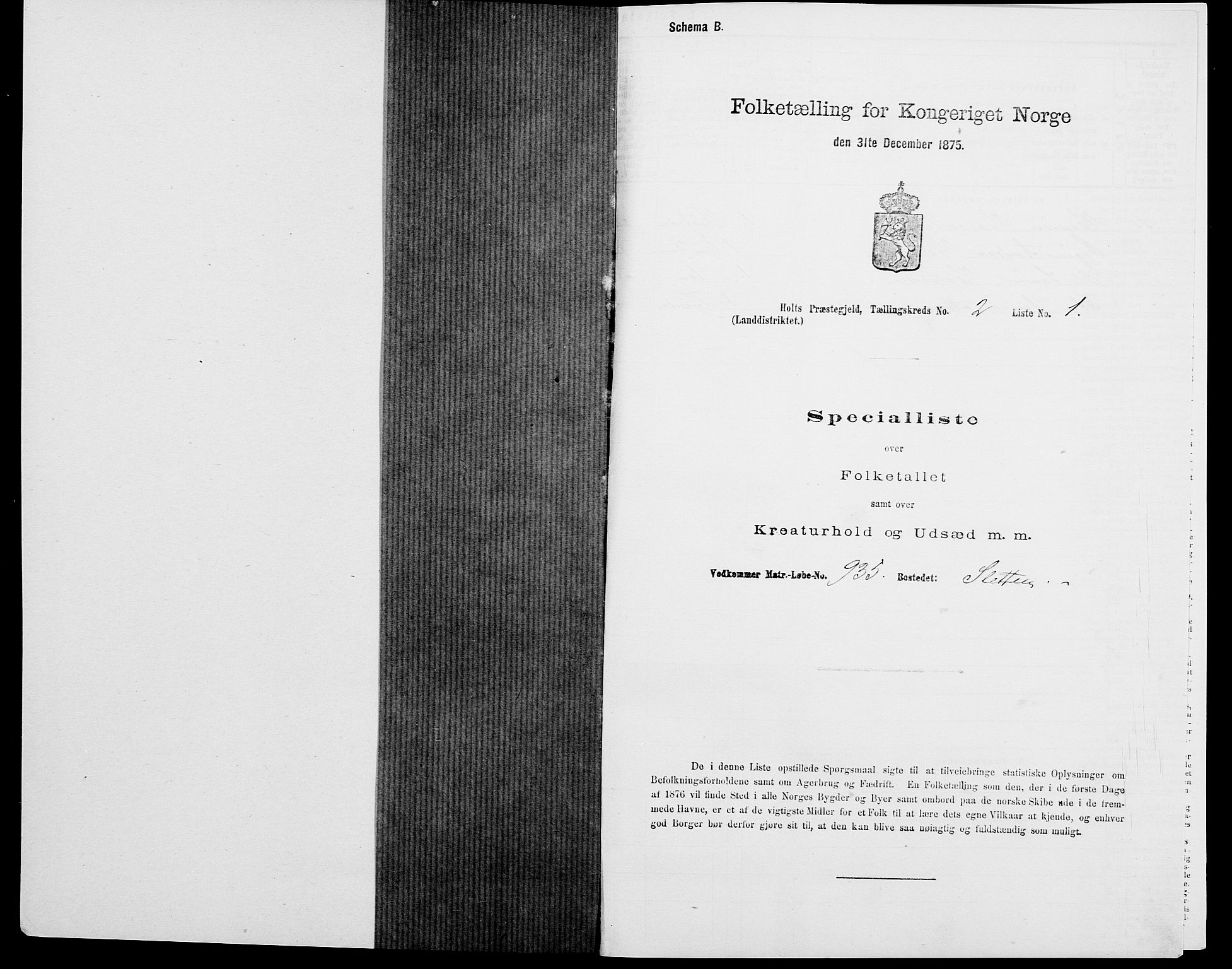 SAK, 1875 census for 0914L Holt/Holt, 1875, p. 189