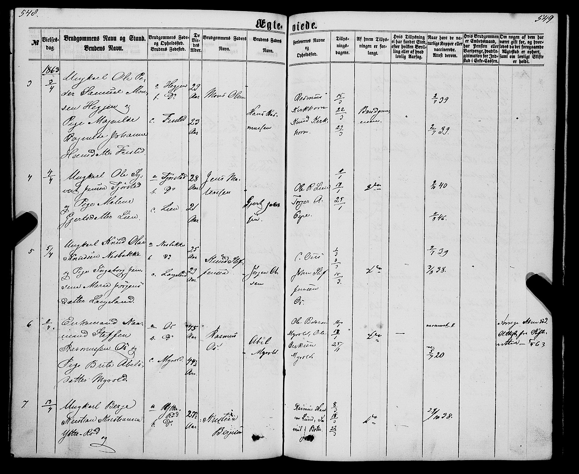 Eid sokneprestembete, AV/SAB-A-82301/H/Haa/Haaa/L0009: Parish register (official) no. A 9, 1861-1868, p. 548-549