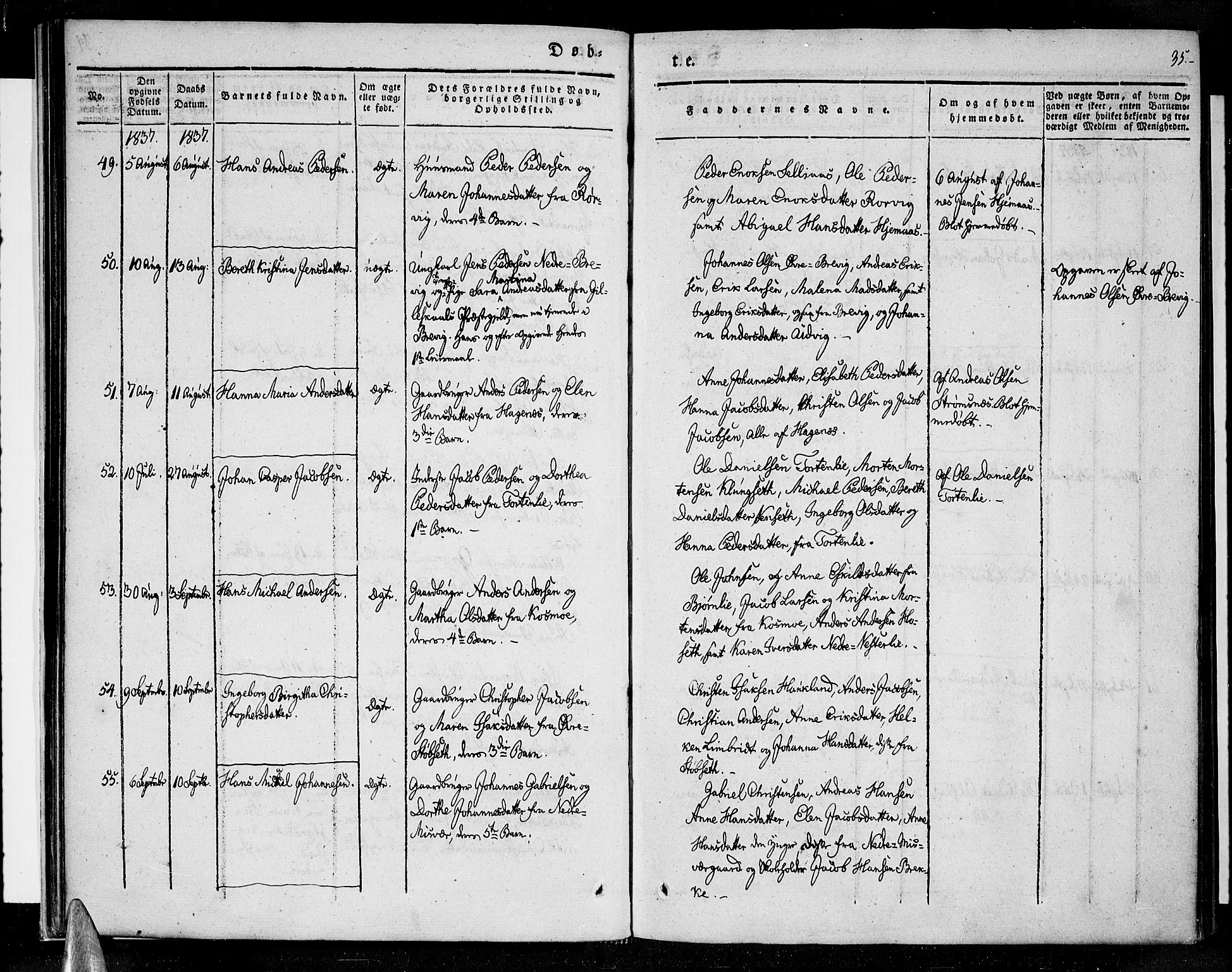 Ministerialprotokoller, klokkerbøker og fødselsregistre - Nordland, SAT/A-1459/852/L0737: Parish register (official) no. 852A07, 1833-1849, p. 35