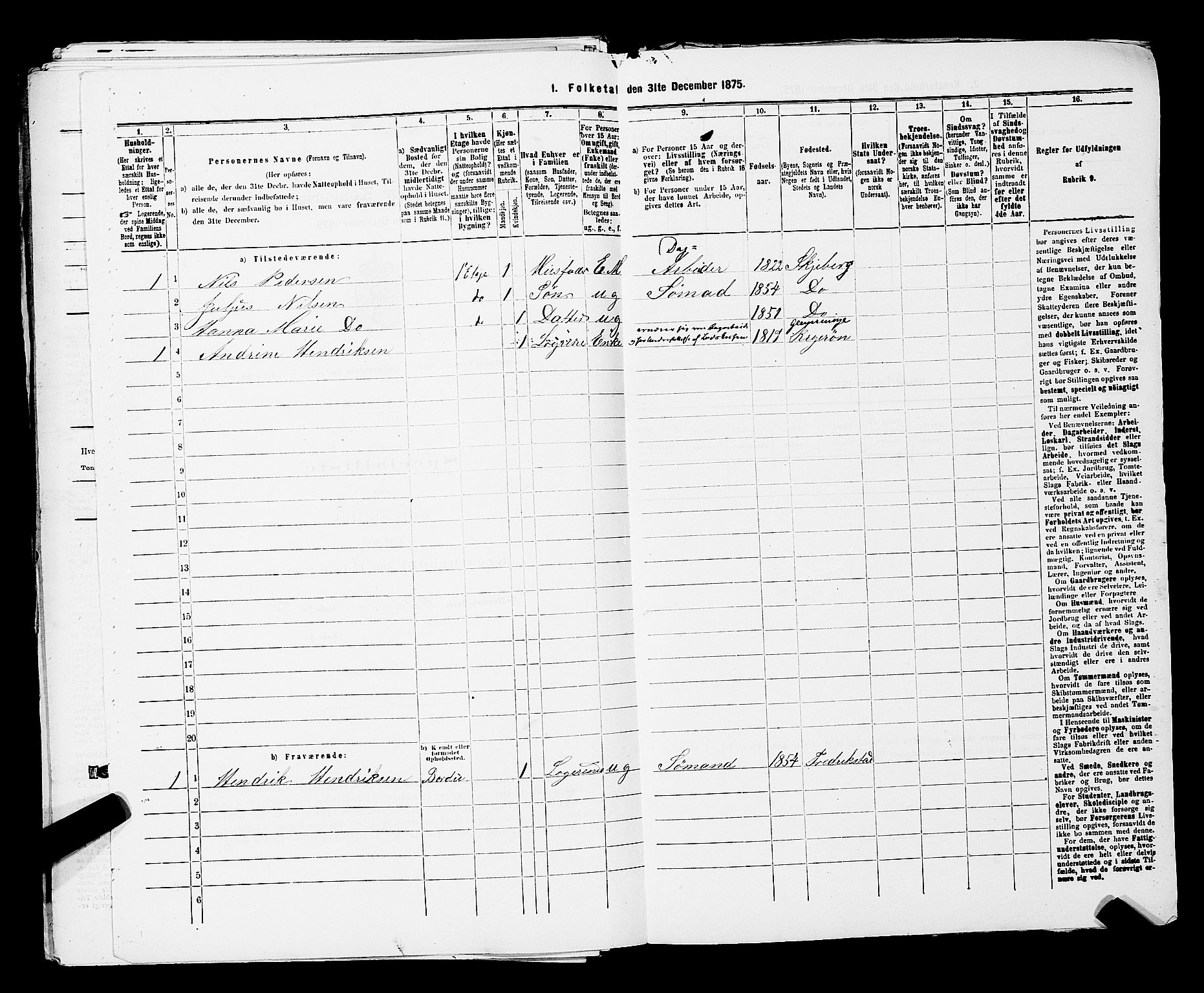 RA, 1875 census for 0103B Fredrikstad/Fredrikstad, 1875, p. 330