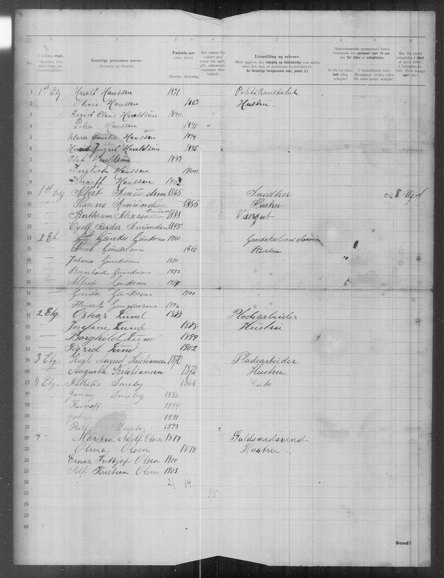 OBA, Municipal Census 1903 for Kristiania, 1903, p. 9743