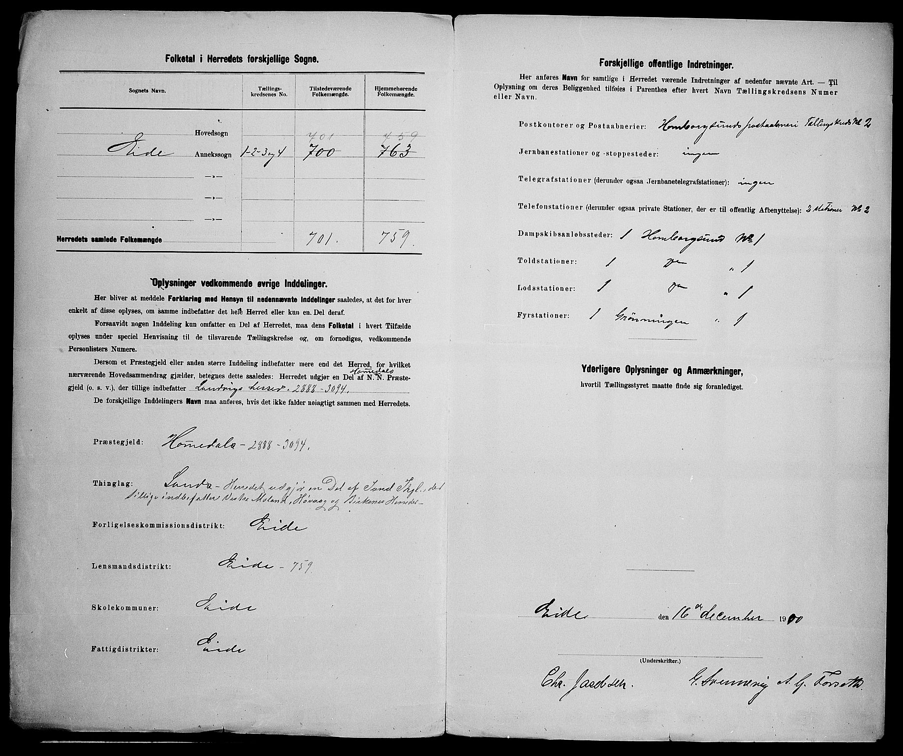 SAK, 1900 census for Eide, 1900, p. 3