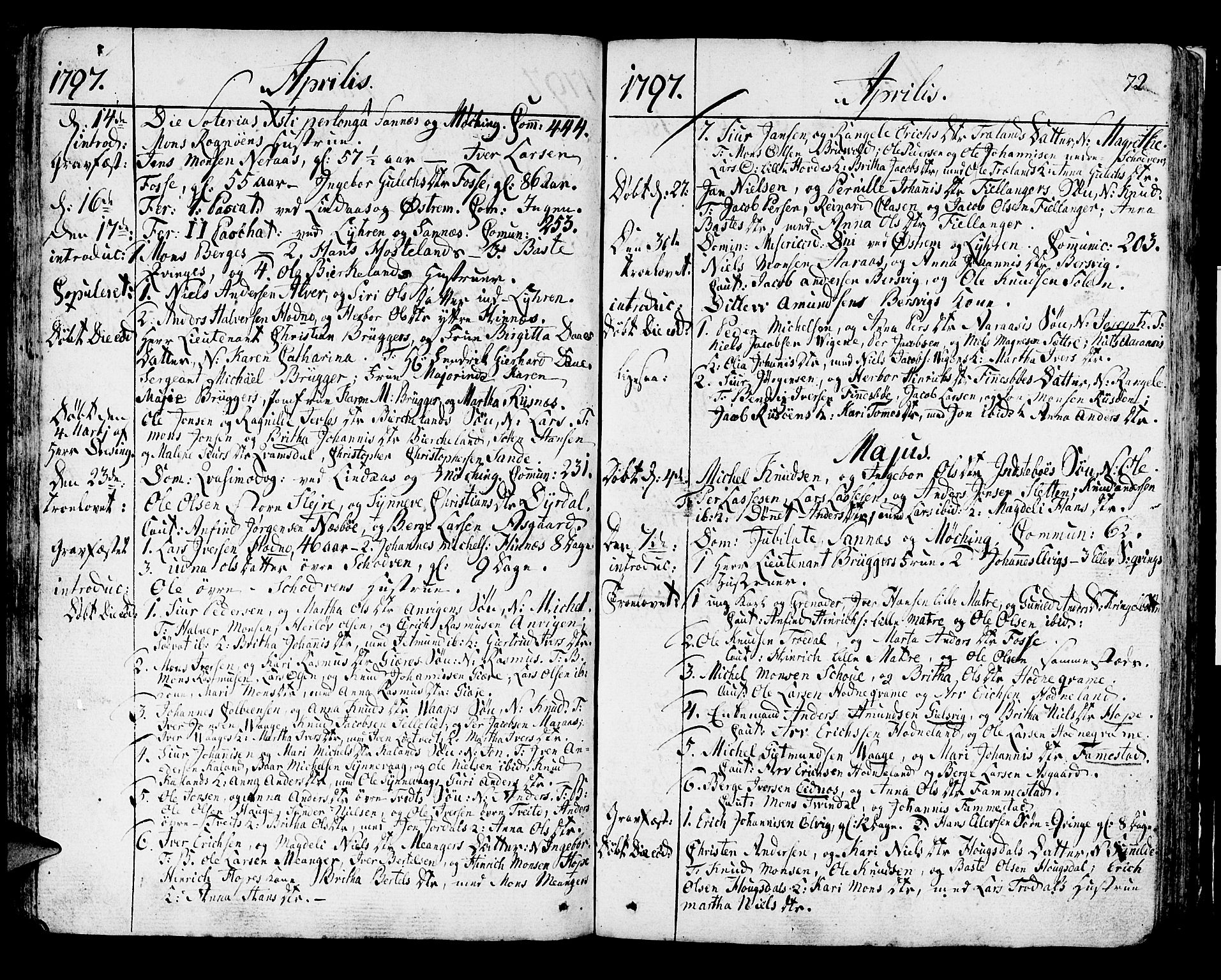 Lindås Sokneprestembete, SAB/A-76701/H/Haa: Parish register (official) no. A 5, 1791-1813, p. 72