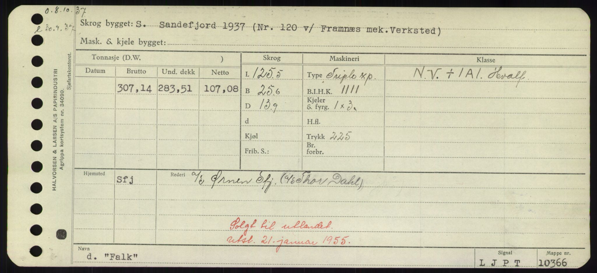 Sjøfartsdirektoratet med forløpere, Skipsmålingen, RA/S-1627/H/Hd/L0010: Fartøy, F-Fjø, p. 63