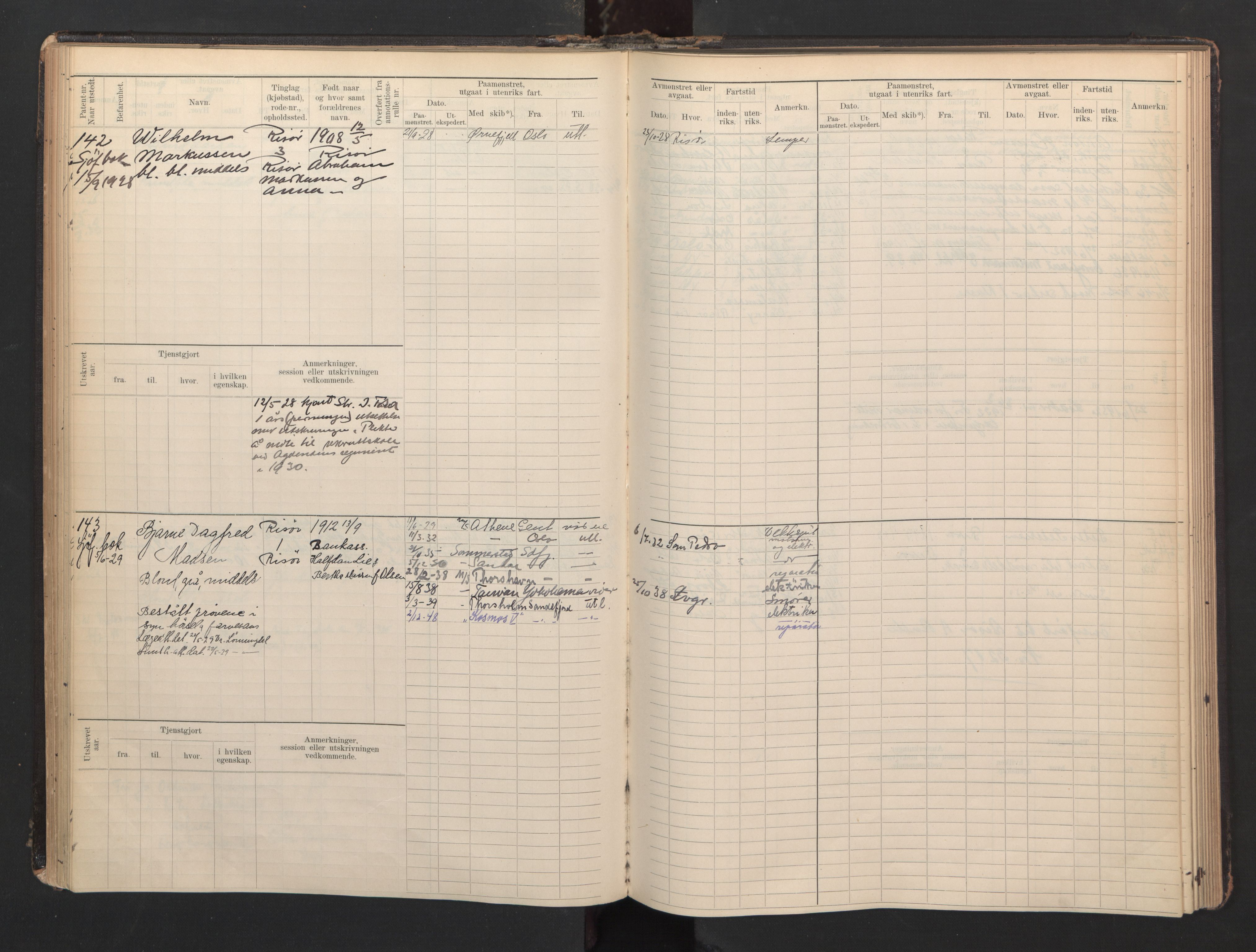 Risør mønstringskrets, AV/SAK-2031-0010/F/Fb/L0007: Hovedrulle B nr 1-265, Q-7, 1894-1948, p. 75