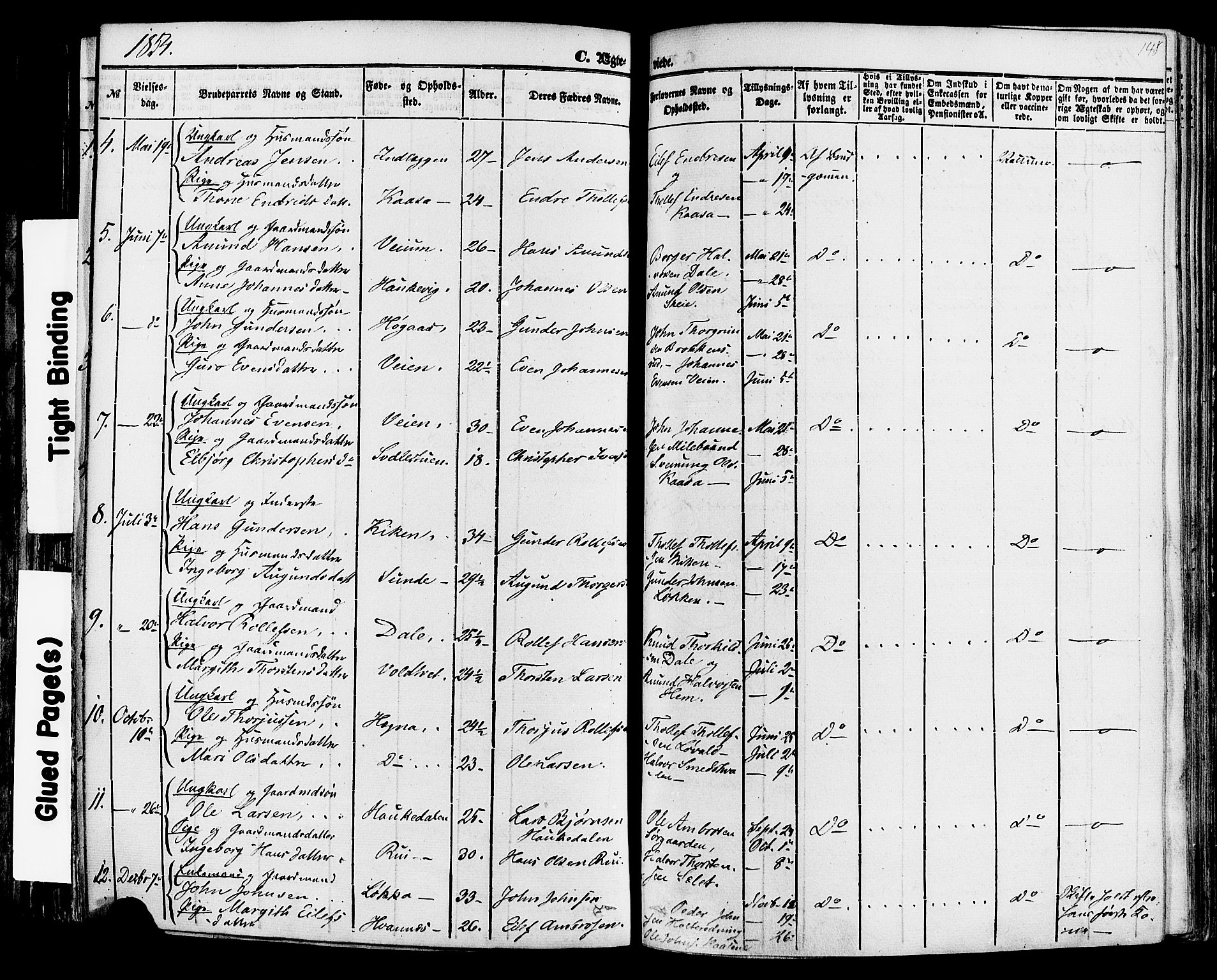 Sauherad kirkebøker, AV/SAKO-A-298/F/Fa/L0007: Parish register (official) no. I 7, 1851-1873, p. 148