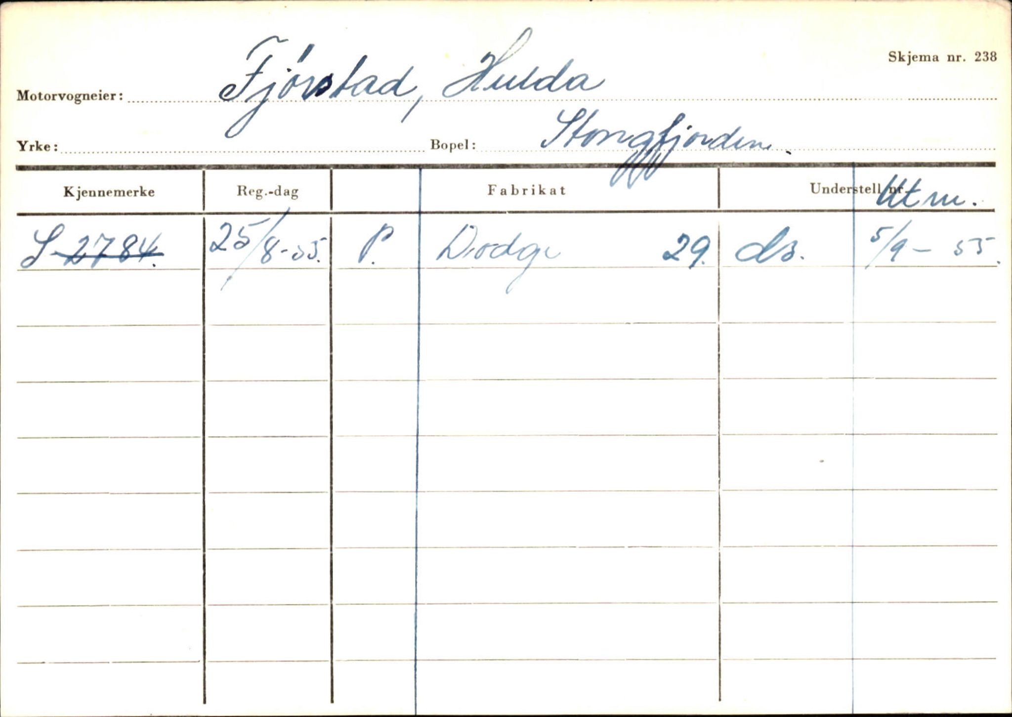 Statens vegvesen, Sogn og Fjordane vegkontor, AV/SAB-A-5301/4/F/L0132: Eigarregister Askvoll A-Å. Balestrand A-Å, 1945-1975, p. 247