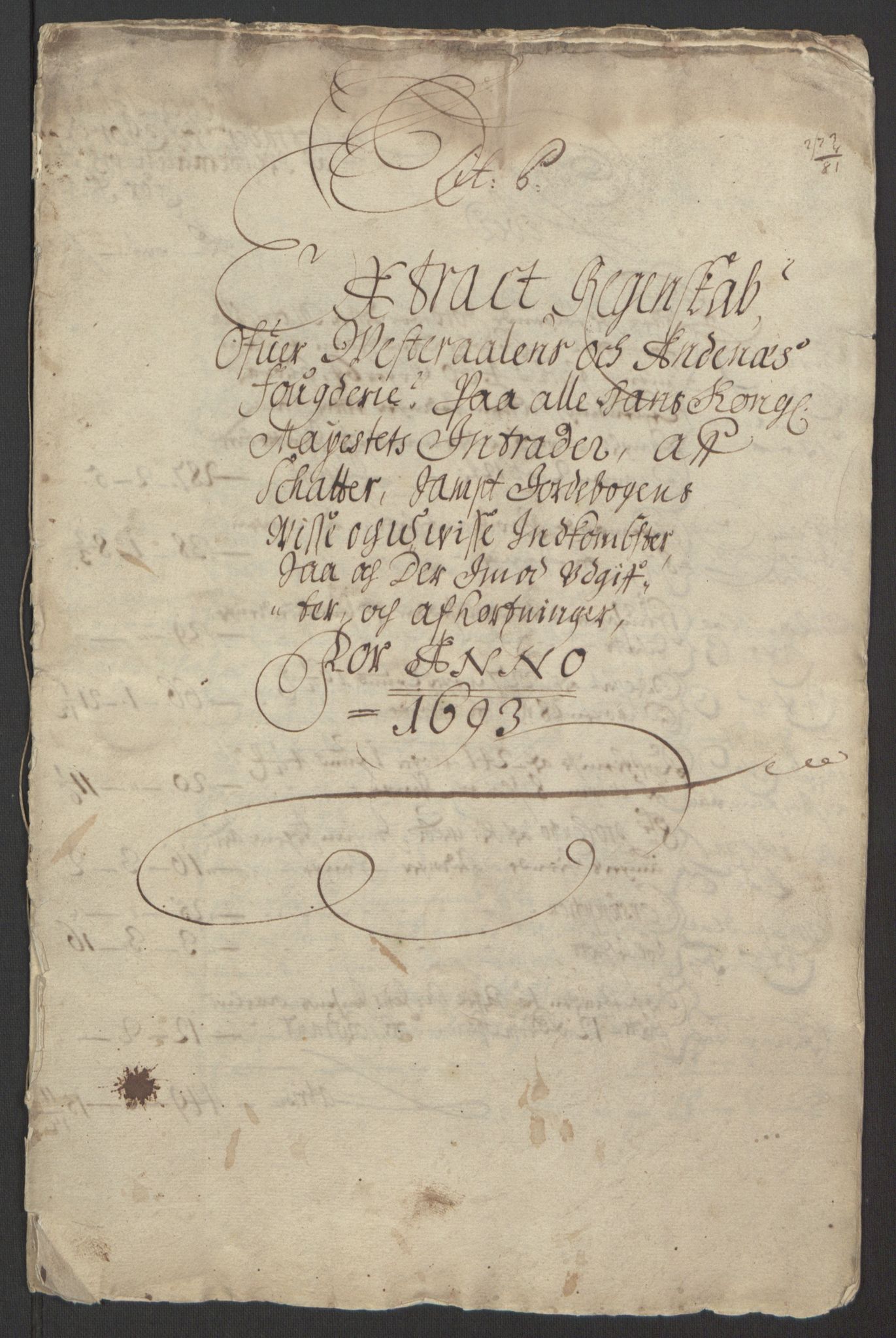 Rentekammeret inntil 1814, Reviderte regnskaper, Fogderegnskap, RA/EA-4092/R67/L4676: Fogderegnskap Vesterålen, Andenes og Lofoten, 1691-1693, p. 234