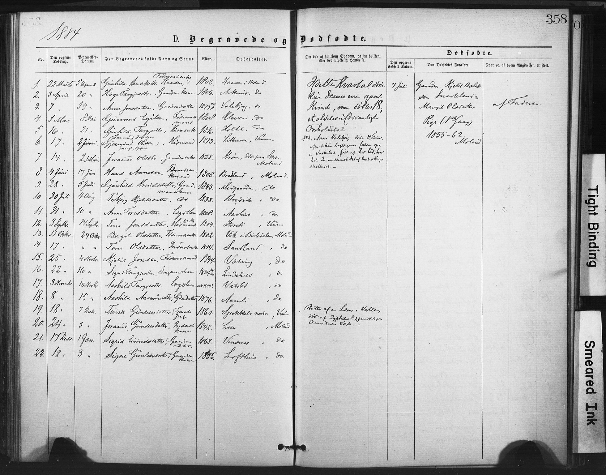 Fyresdal kirkebøker, SAKO/A-263/F/Fa/L0006: Parish register (official) no. I 6, 1872-1886, p. 358