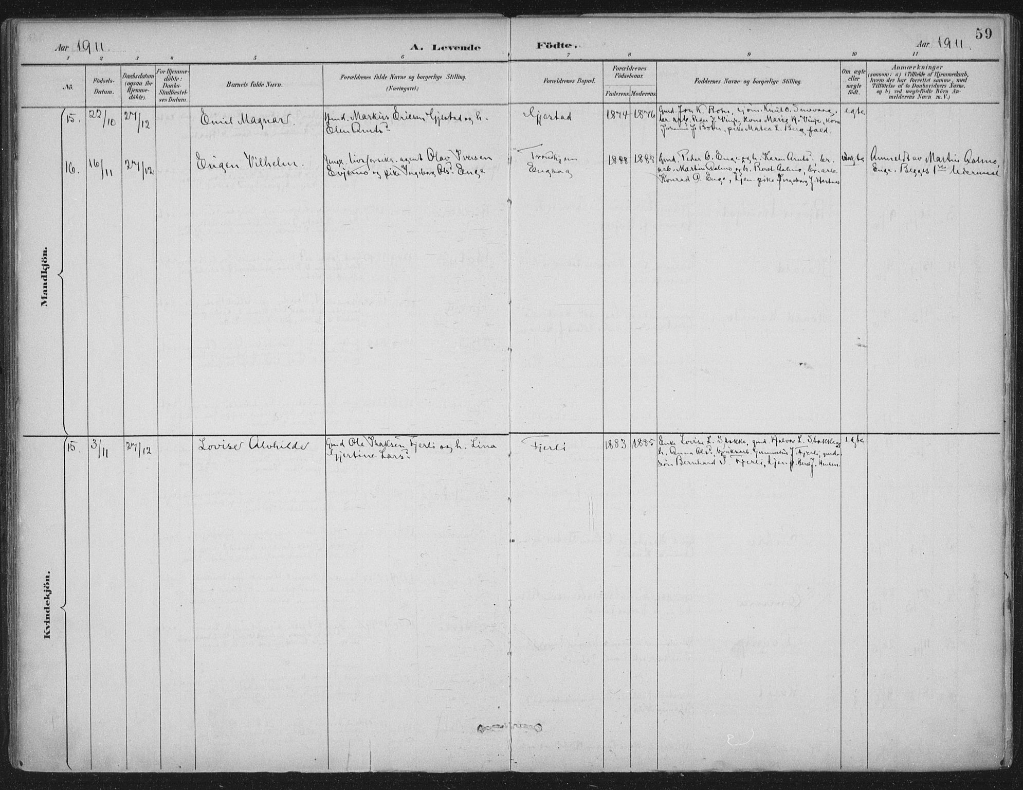 Ministerialprotokoller, klokkerbøker og fødselsregistre - Møre og Romsdal, AV/SAT-A-1454/580/L0925: Parish register (official) no. 580A02, 1888-1913, p. 59