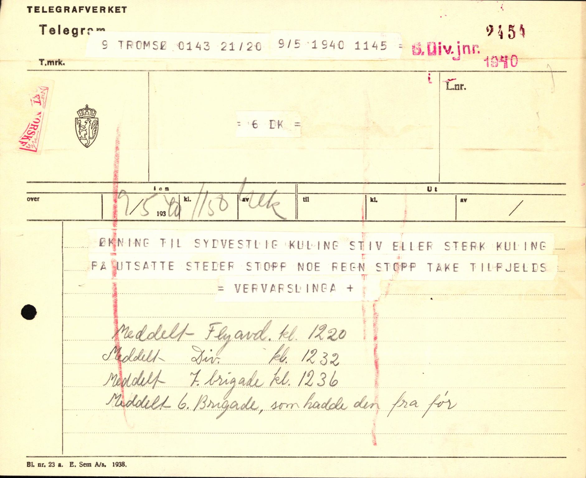 Forsvaret, Forsvarets krigshistoriske avdeling, AV/RA-RAFA-2017/Y/Yb/L0123: II-C-11-600  -  6. Divisjon med avdelinger, 1940, p. 481