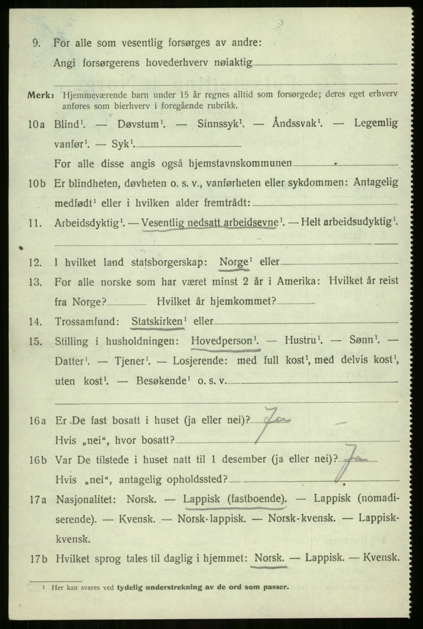 SATØ, 1920 census for Sørreisa, 1920, p. 2915