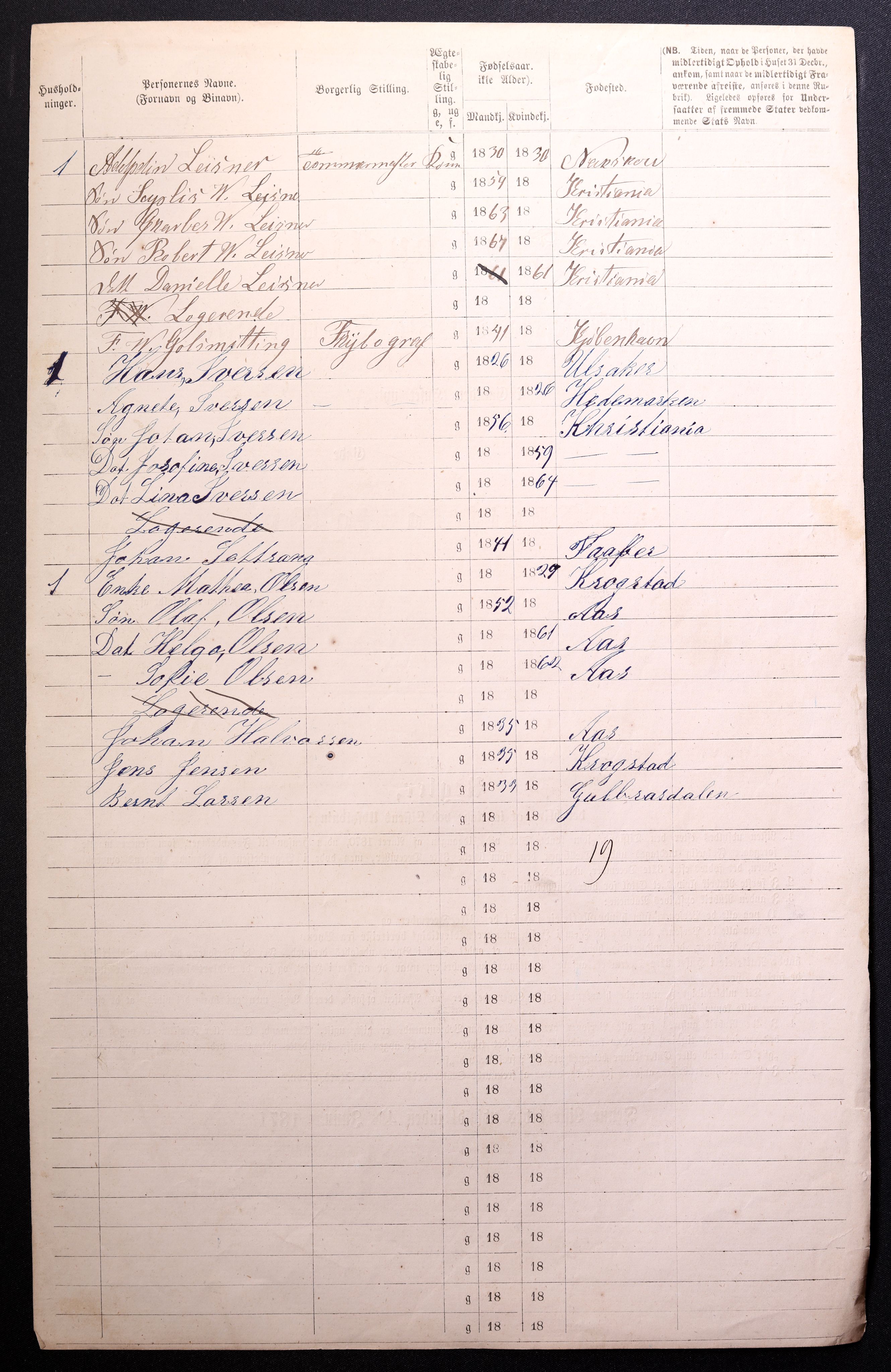 RA, 1870 census for 0301 Kristiania, 1870, p. 4359