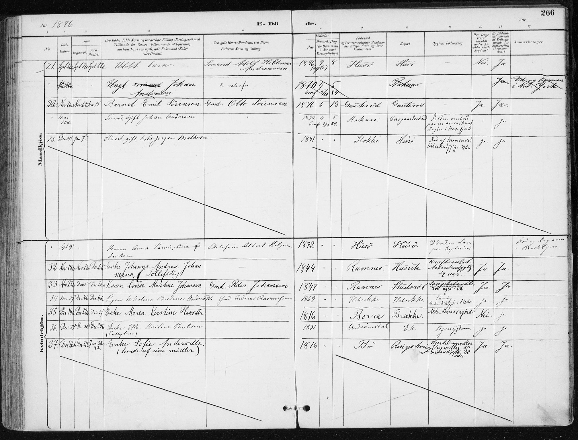 Sem kirkebøker, AV/SAKO-A-5/F/Fb/L0005: Parish register (official) no. II 5, 1892-1904, p. 266