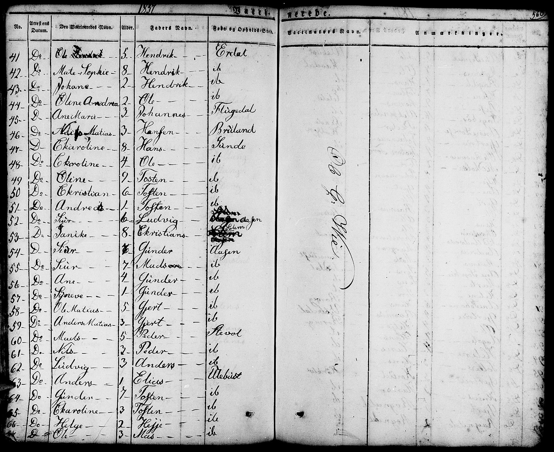 Førde sokneprestembete, SAB/A-79901/H/Haa/Haaa/L0006: Parish register (official) no. A 6, 1821-1842, p. 560