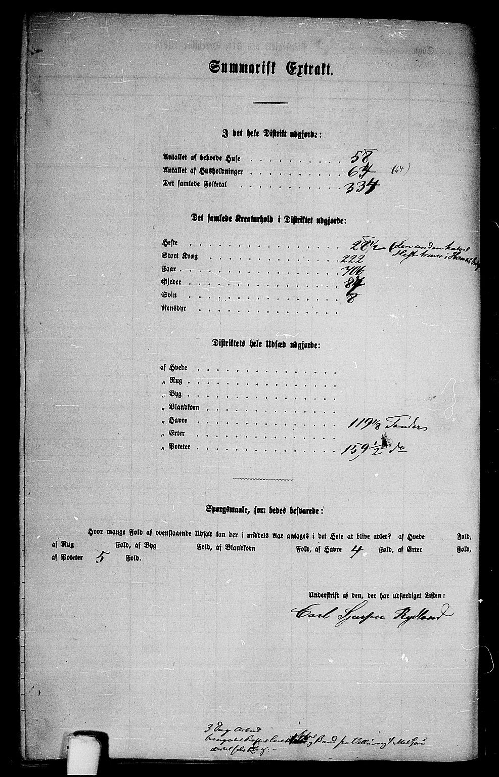 RA, 1865 census for Hosanger, 1865, p. 164