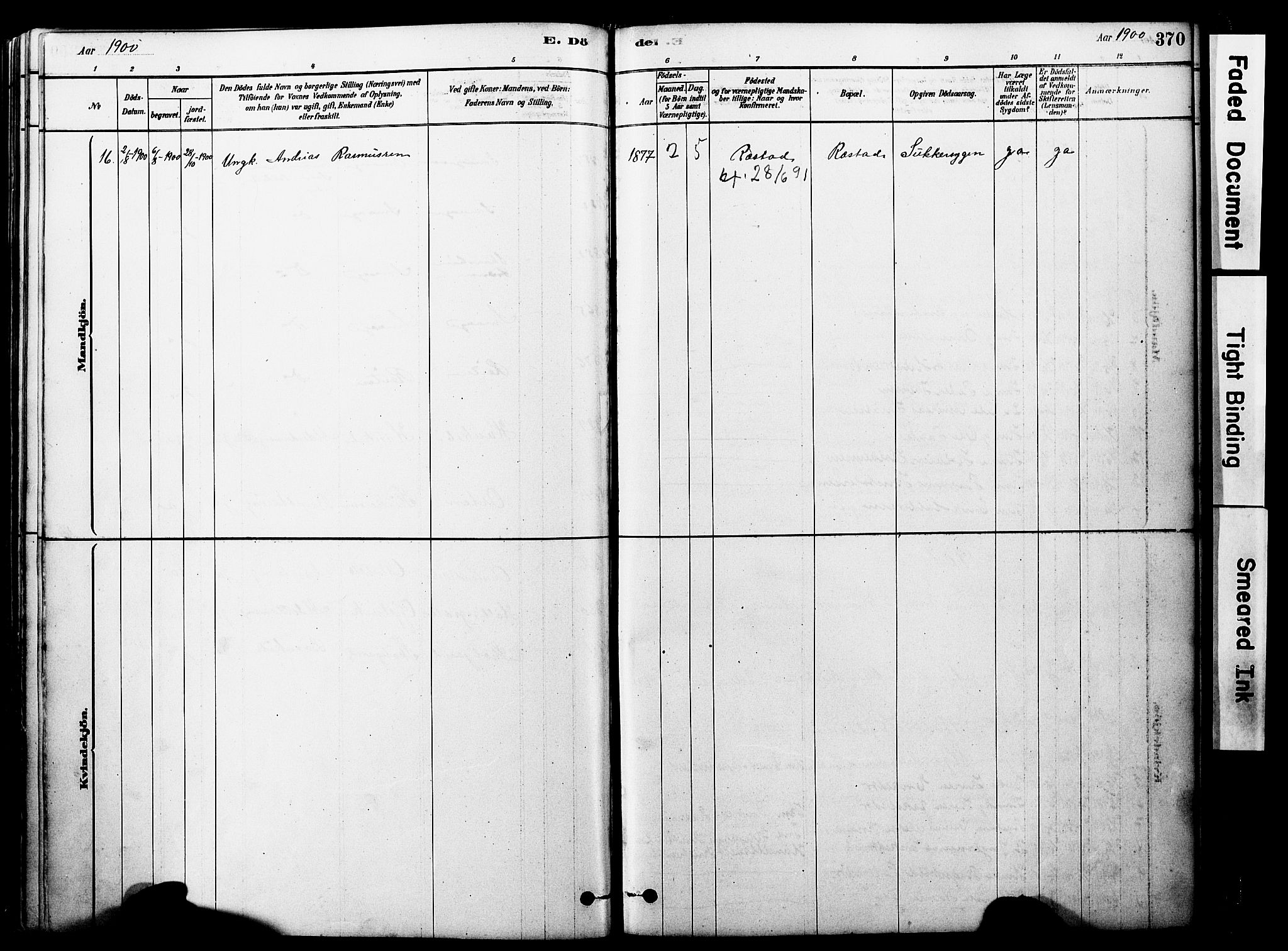 Ministerialprotokoller, klokkerbøker og fødselsregistre - Møre og Romsdal, AV/SAT-A-1454/560/L0721: Parish register (official) no. 560A05, 1878-1917, p. 370