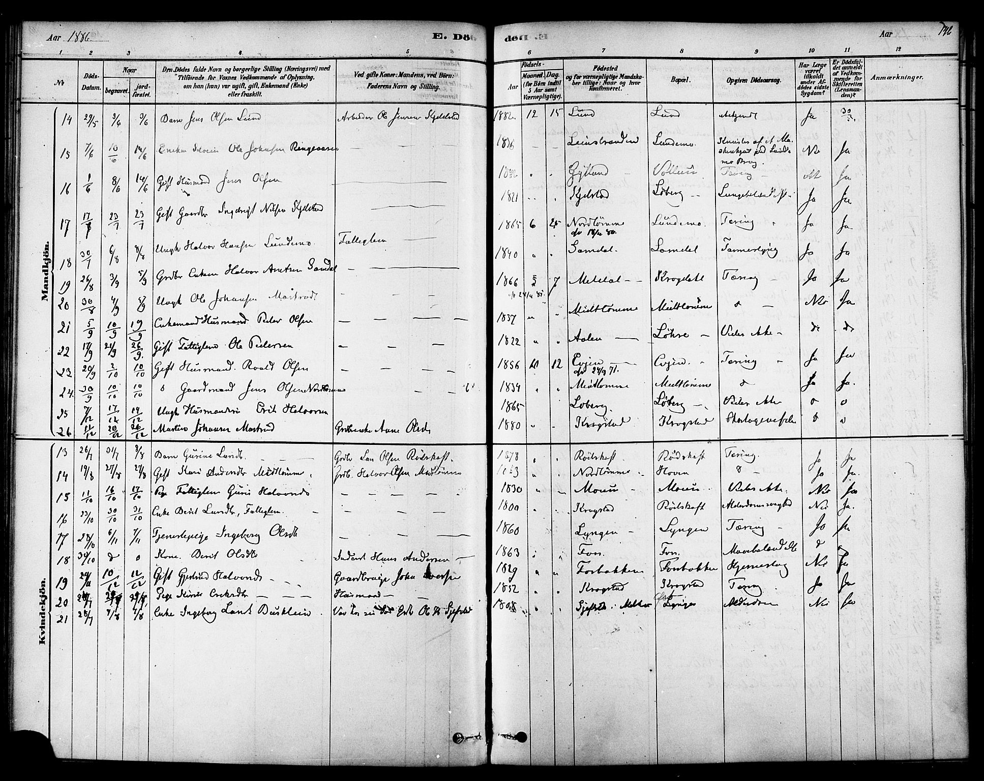 Ministerialprotokoller, klokkerbøker og fødselsregistre - Sør-Trøndelag, SAT/A-1456/692/L1105: Parish register (official) no. 692A05, 1878-1890, p. 146