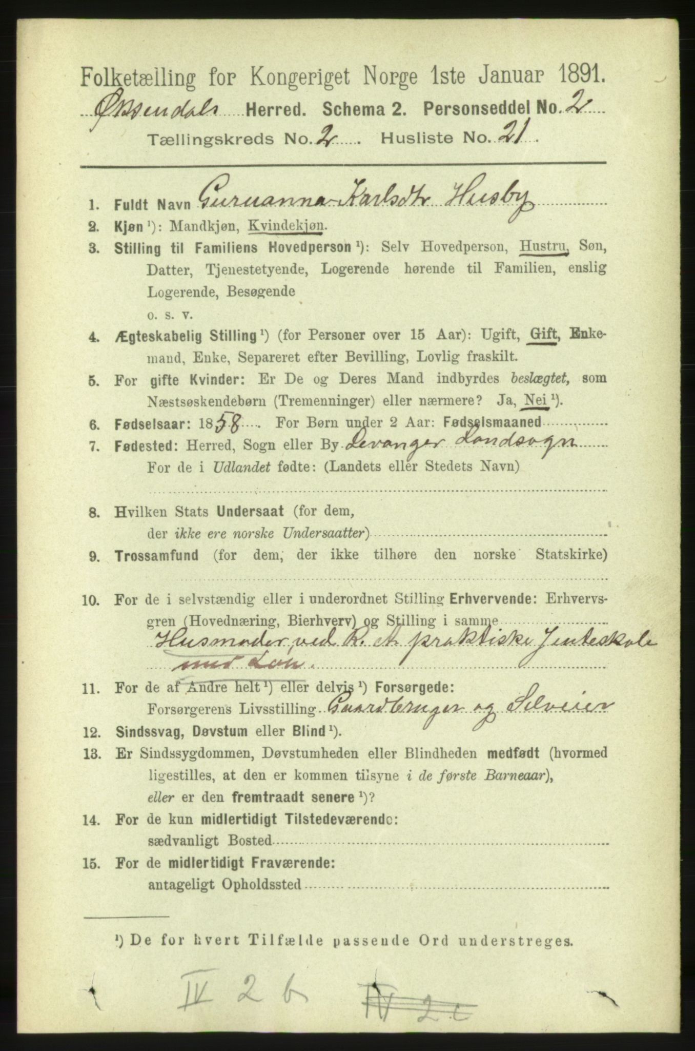 RA, 1891 census for 1561 Øksendal, 1891, p. 368