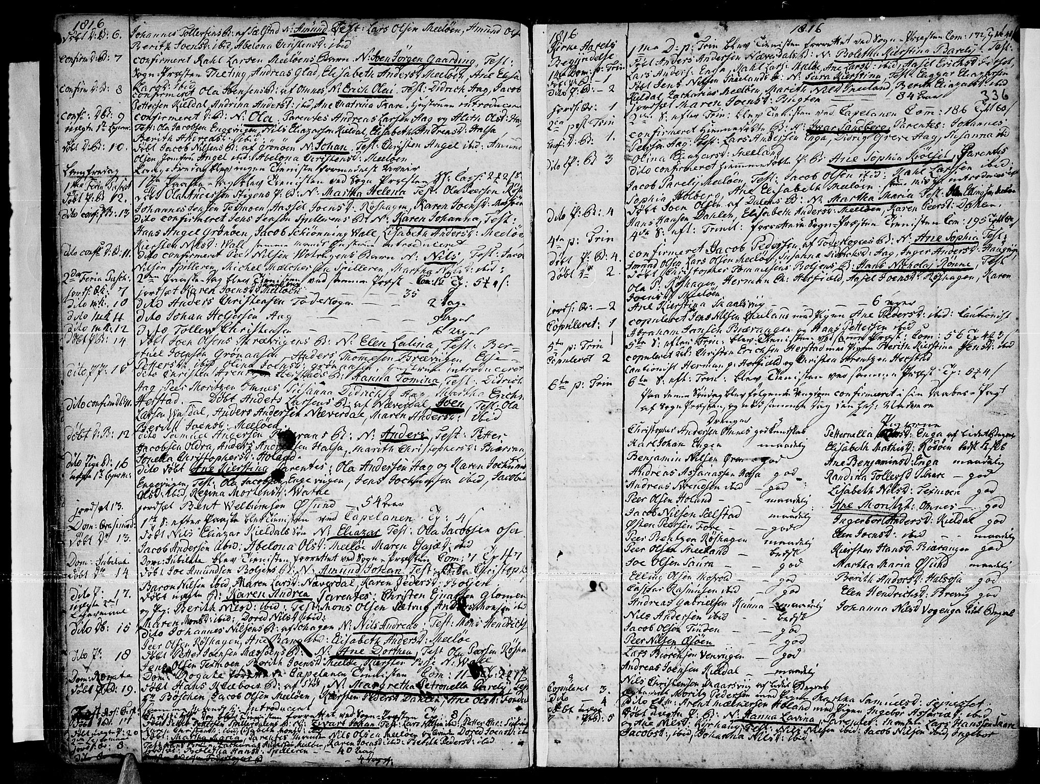 Ministerialprotokoller, klokkerbøker og fødselsregistre - Nordland, SAT/A-1459/841/L0591: Parish register (official) no. 841A03 /2, 1777-1819, p. 335-336